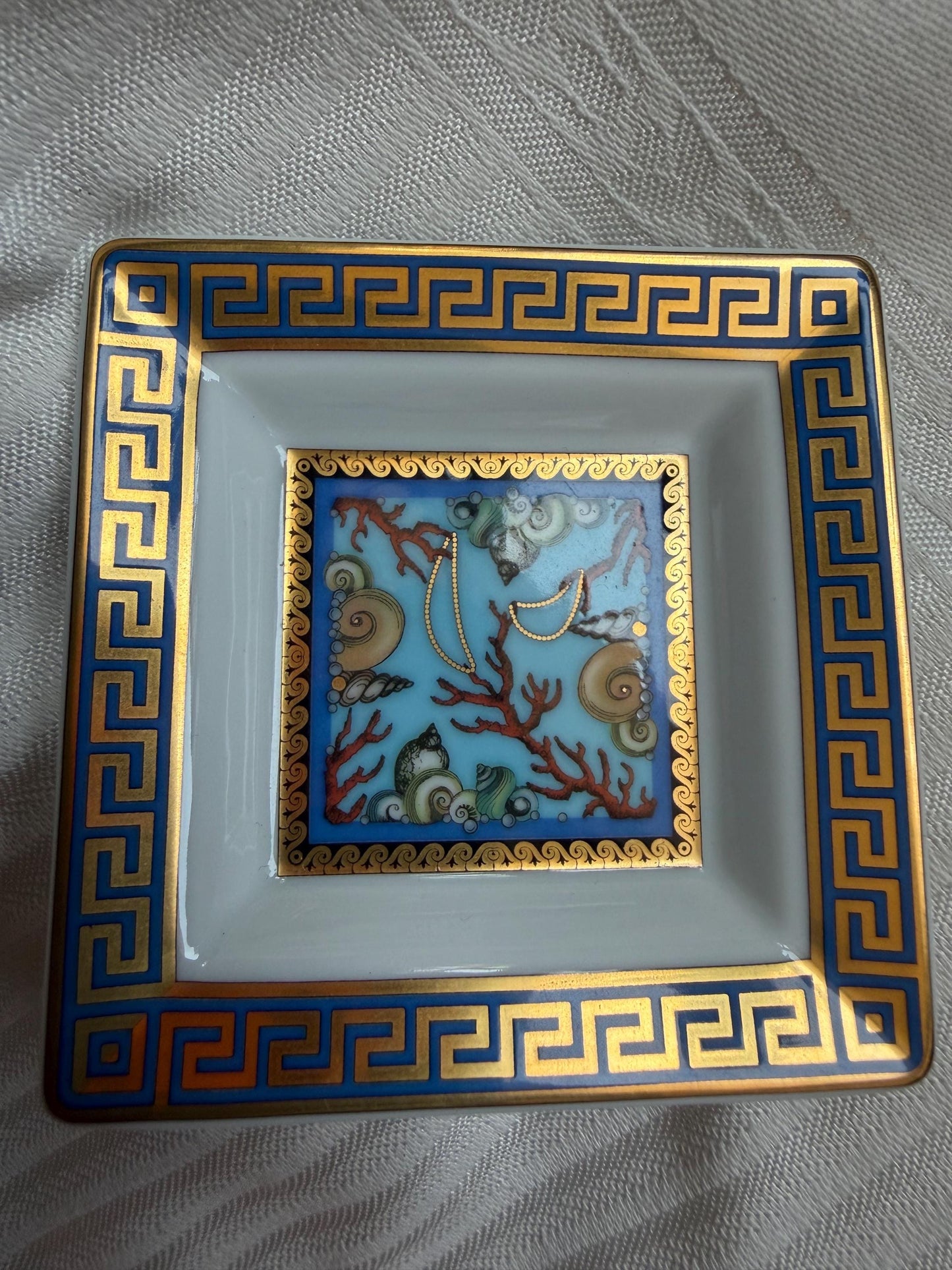 Versace x Rosenthal, Original Rosenthal for Versace porcelain tray from the iconic “Les Trésors de la Mer” collection