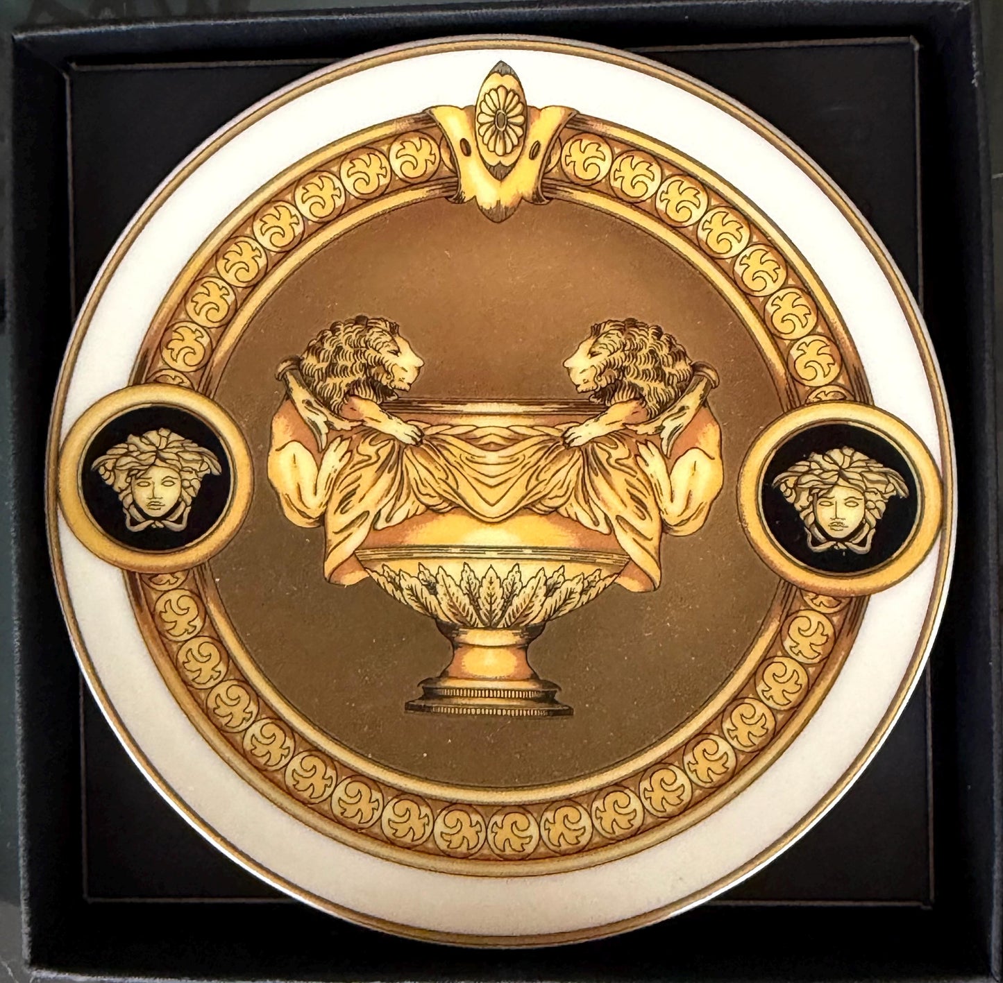 Versace x Rosenthal, Original Rosenthal for Versace porcelain tray from the “Prestige Gala” collection