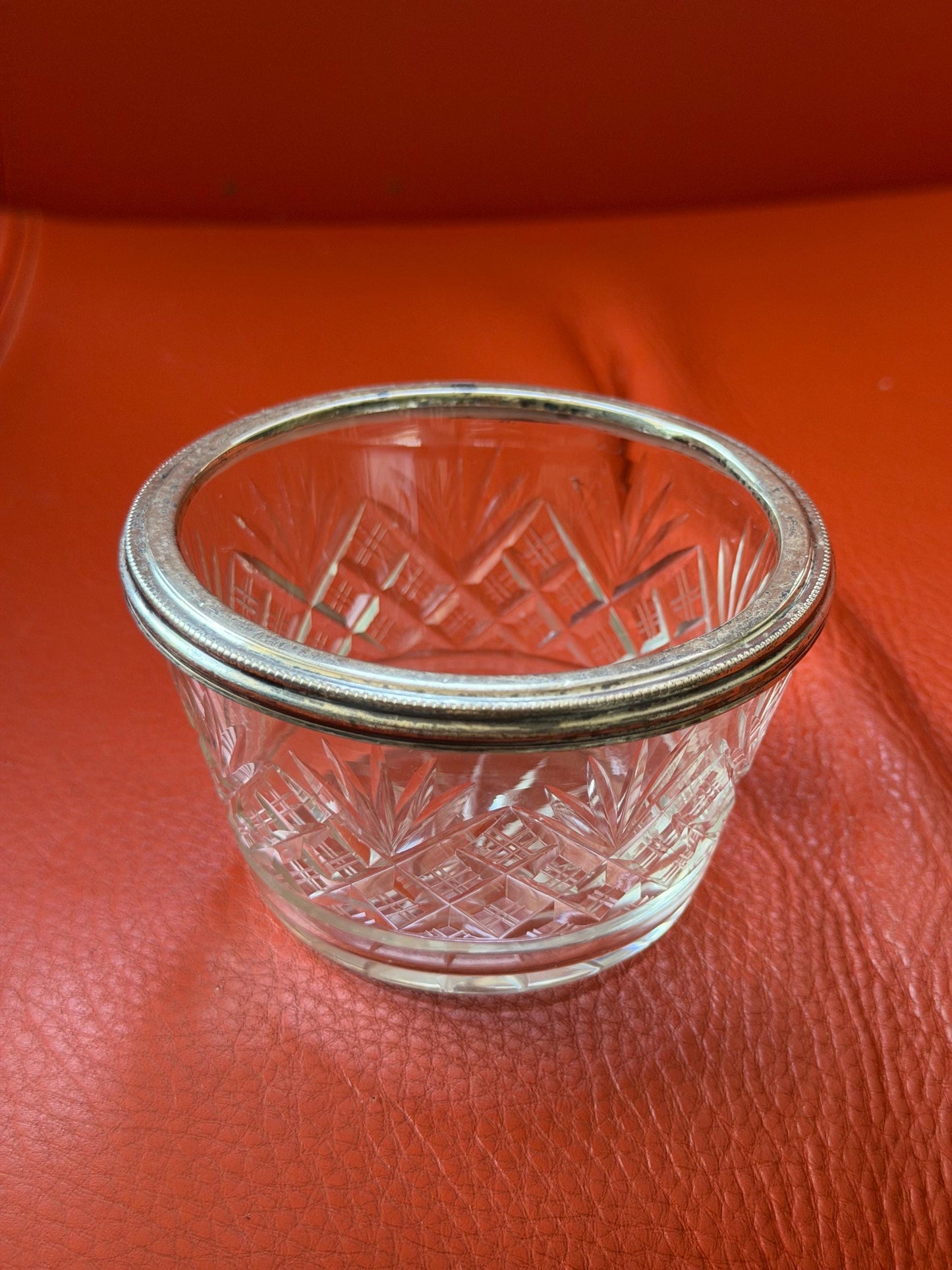 Antique Sterling Silver Crystal Vanity Set Edwardian Perfume Bottles atomizer Cut Glass Dressing Table Set