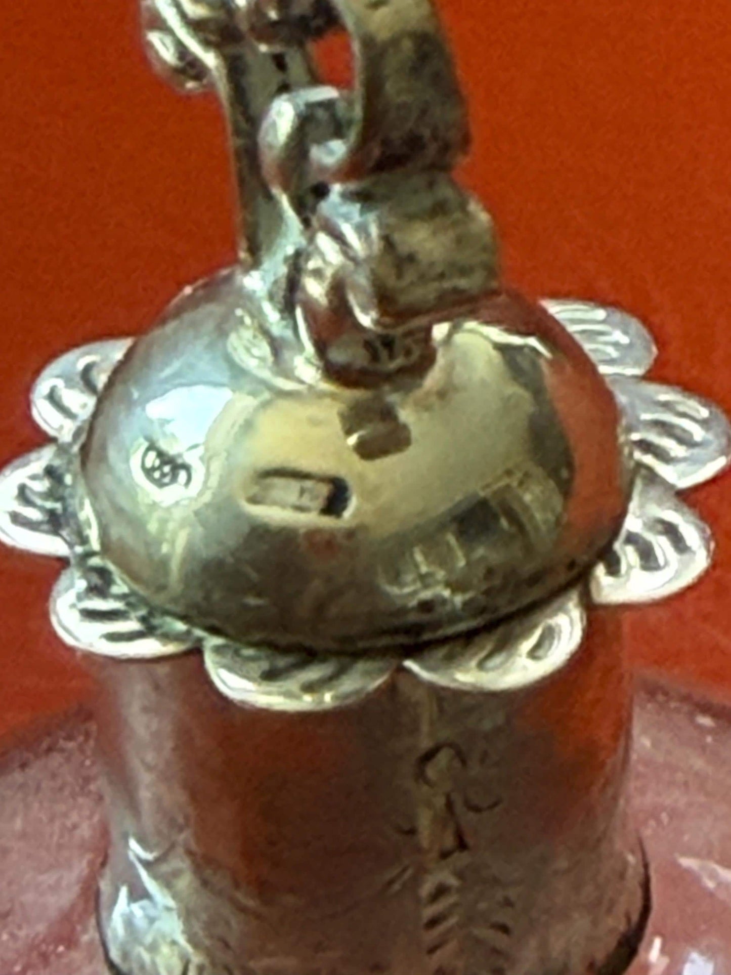 Antique Silver Crystal Edwardian Perfume Bottle engraved Glass Dressing table collectable
