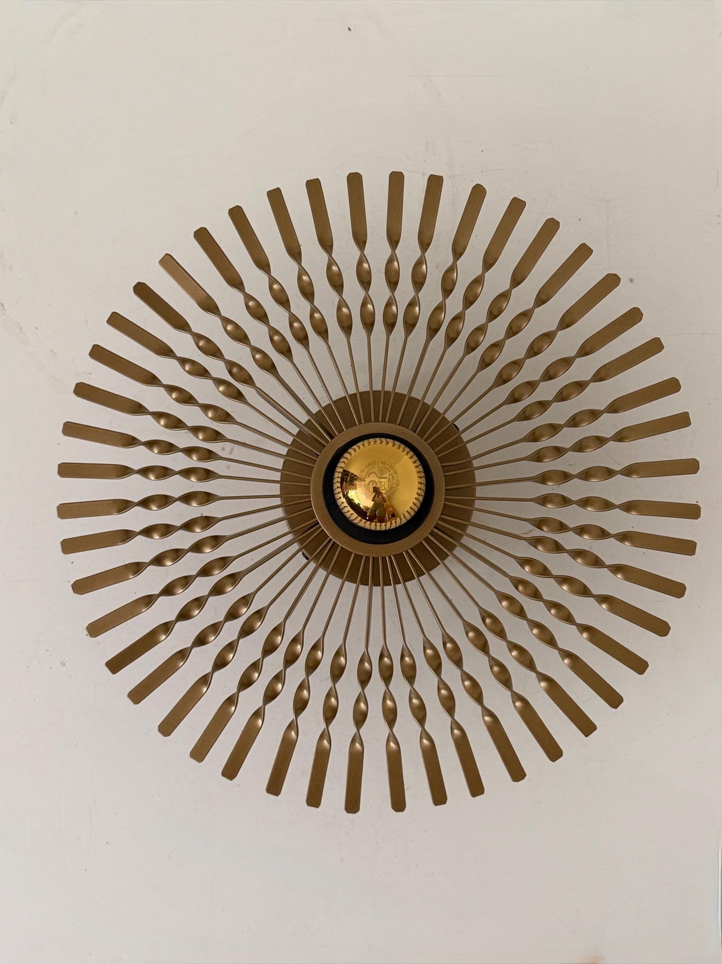 Sunburst sun ray beam ceiling lamp gold also usable on wall