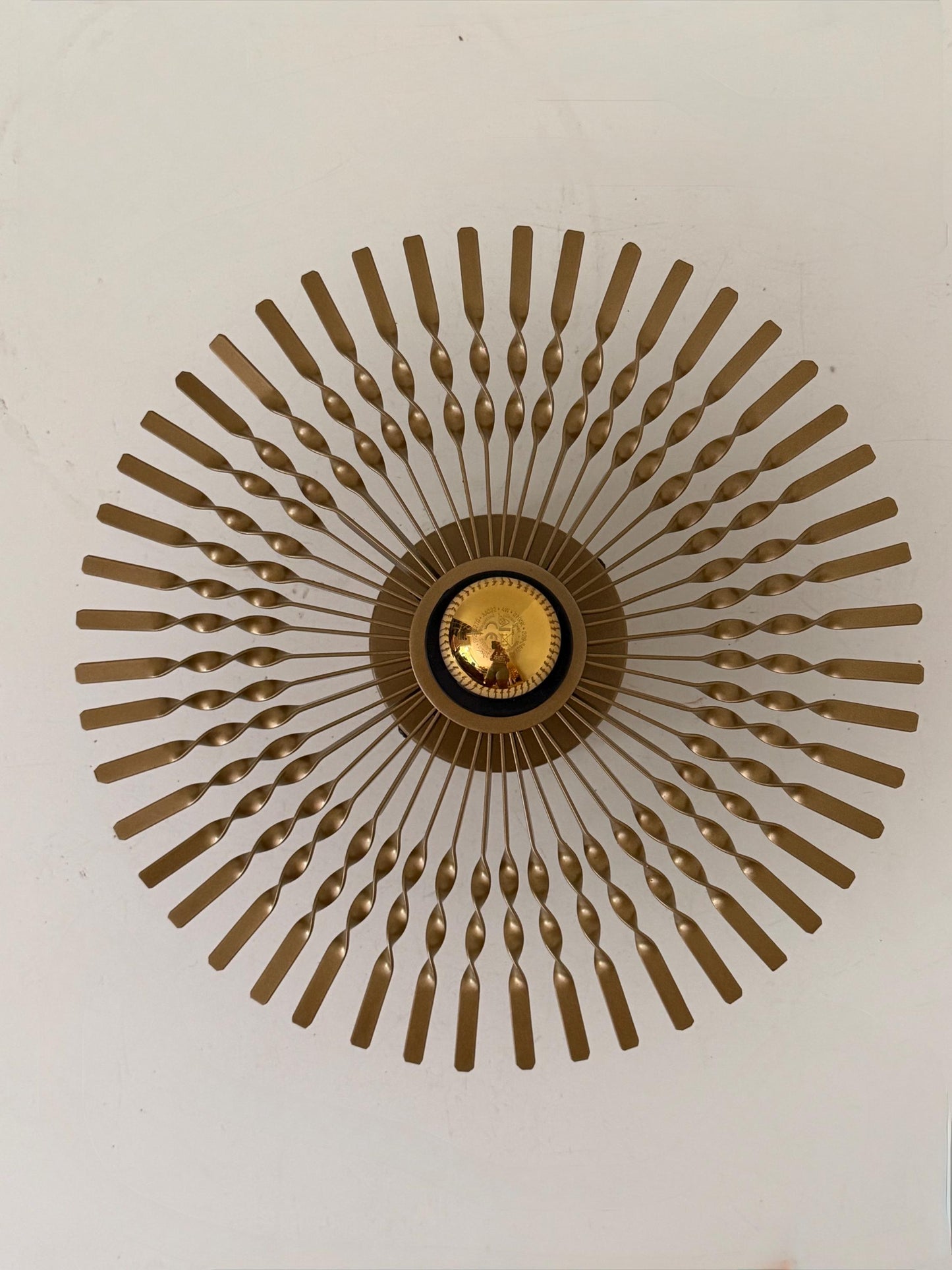 Sunburst sun ray beam ceiling lamp gold also usable on wallausema lights