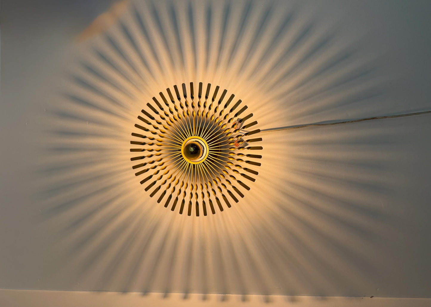 Sunburst sun ray beam ceiling lamp gold also usable on wallausema lights