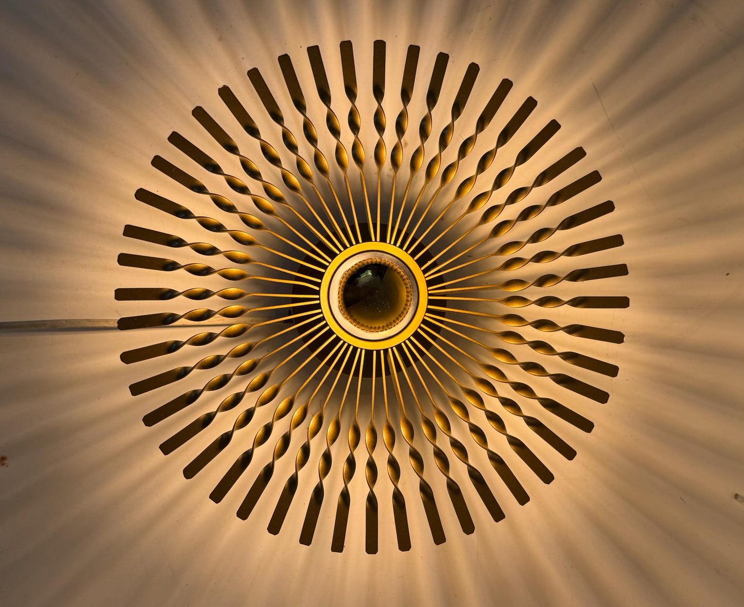 Sunburst sun ray beam ceiling lamp gold also usable on wallausema lights