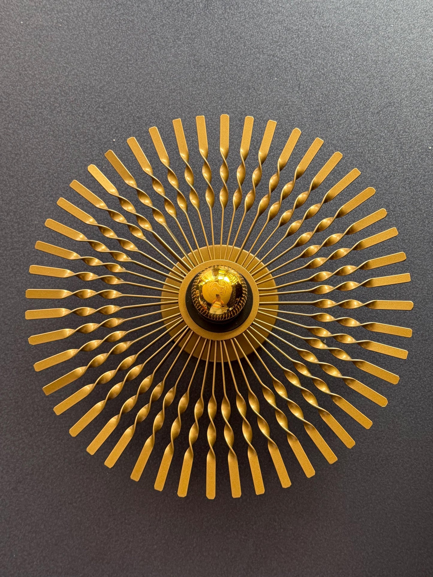 Sunburst sun ray beam ceiling lamp gold also usable on wallausema lights