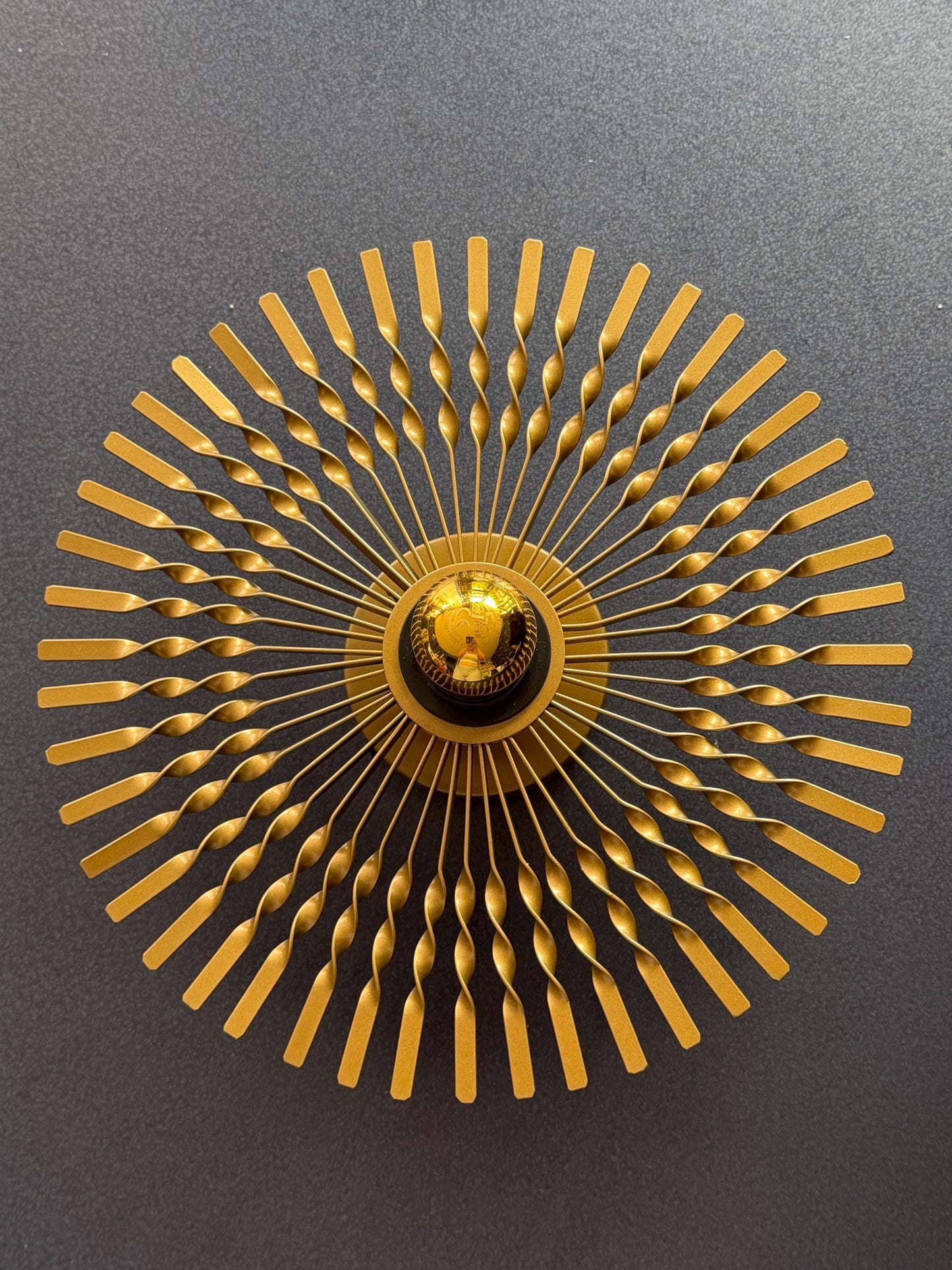 Sunburst sun ray beam ceiling lamp gold also usable on wall