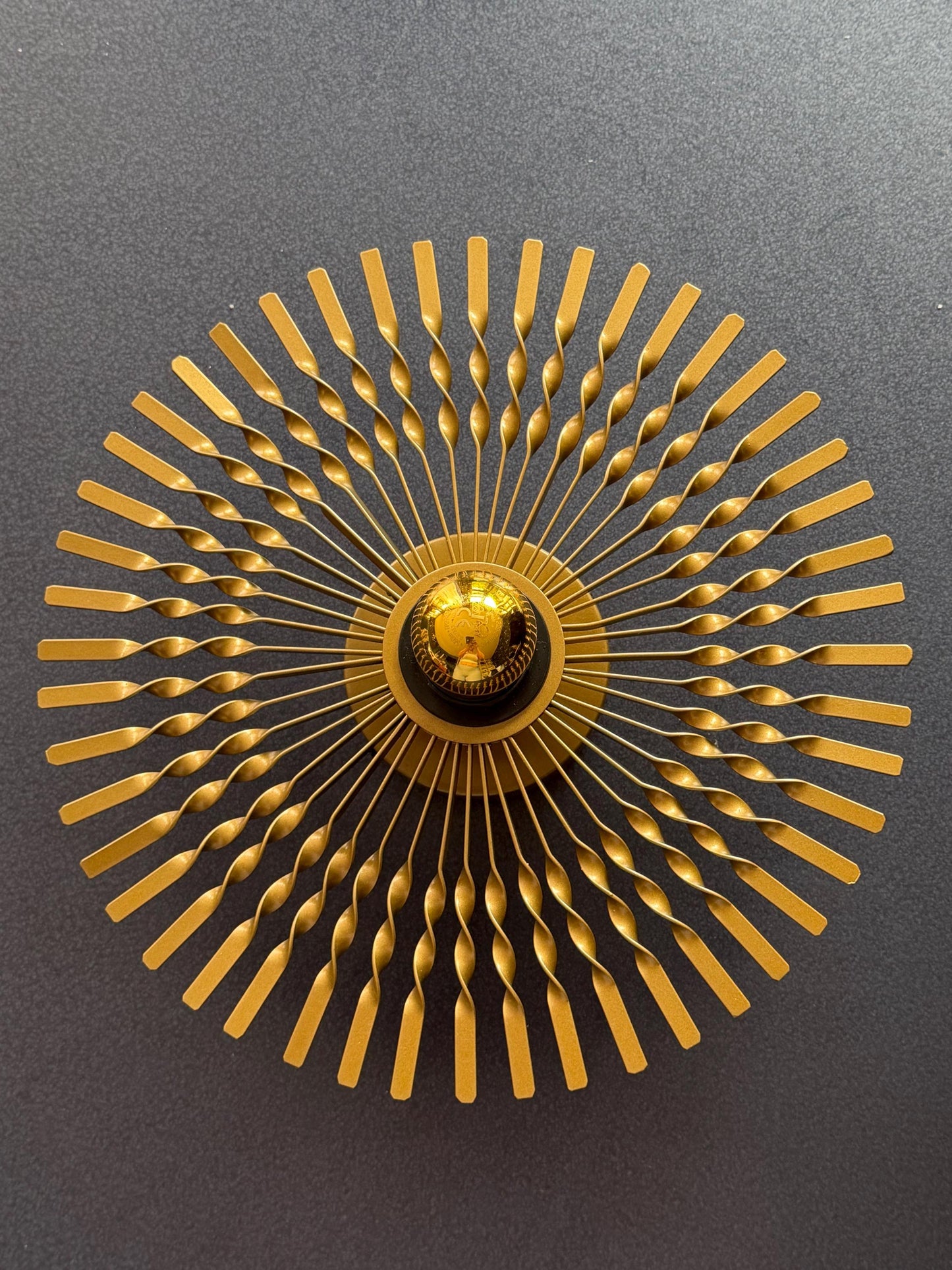 Sunburst sun ray beam ceiling lamp gold also usable on wallausema lights