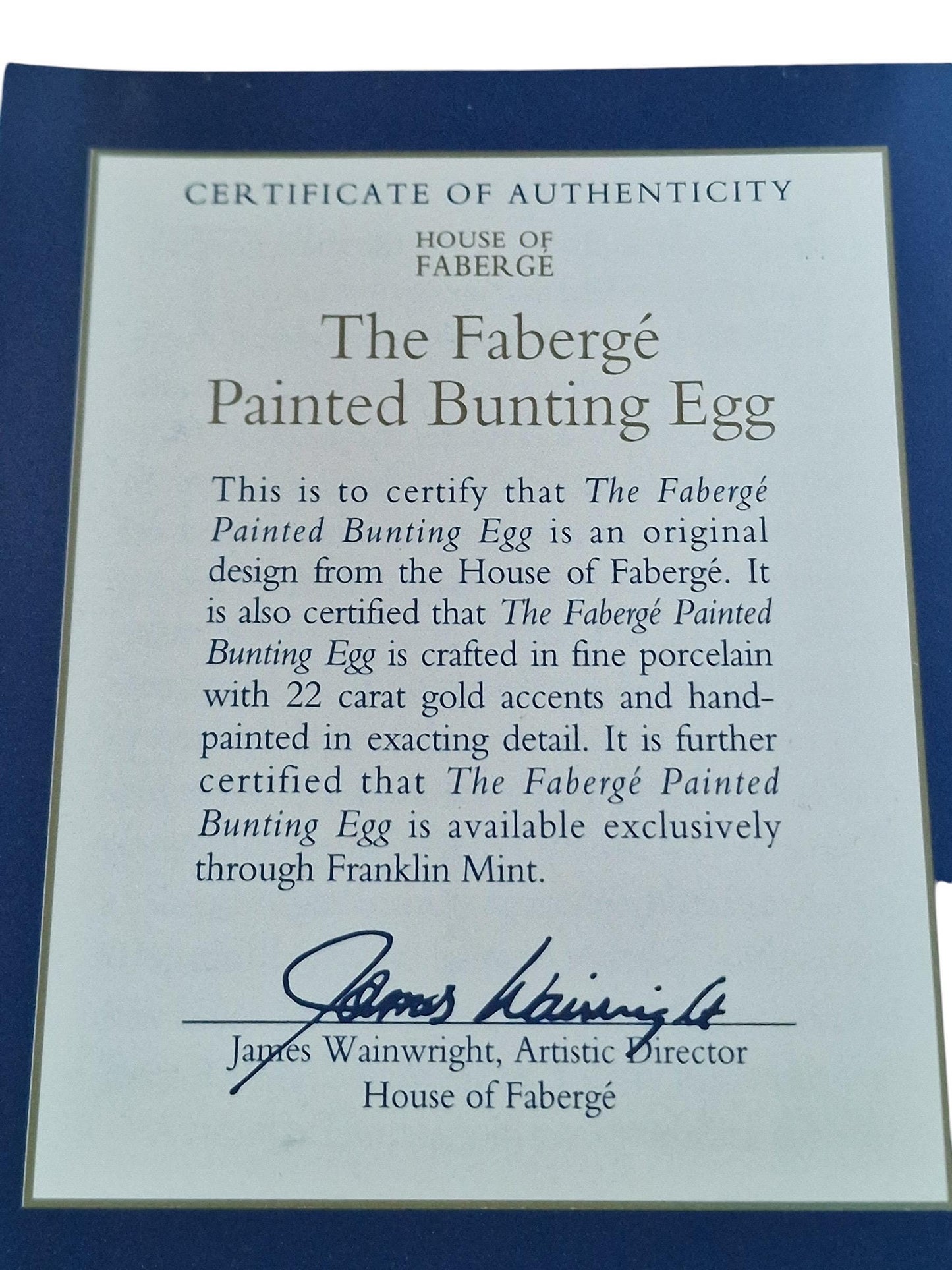 House of Fabergé, Faberge, gilded porcelain large egg with certificate of authenticity, sweet garden of romance, pink egg, retired