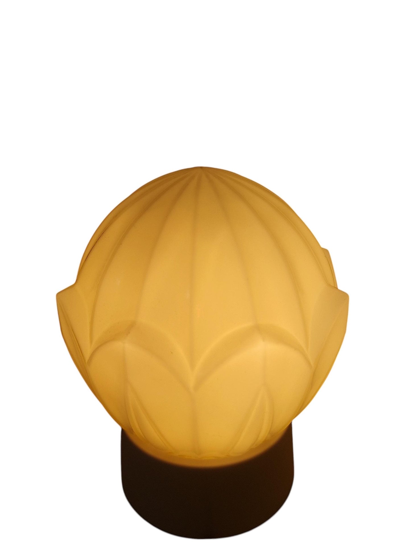 Art Deco light greige soft Glass Ceiling Lamp - Thabur, Niko Fixture, dutch amsterdam design