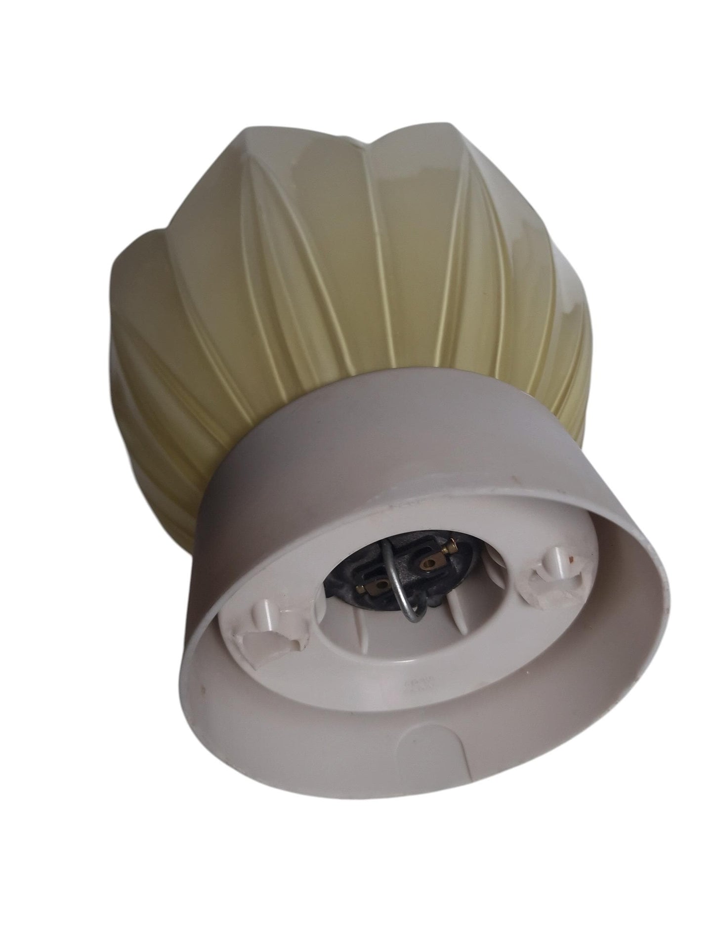 Art Deco light greige soft Glass Ceiling Lamp - Thabur, Niko Fixture, dutch amsterdam design