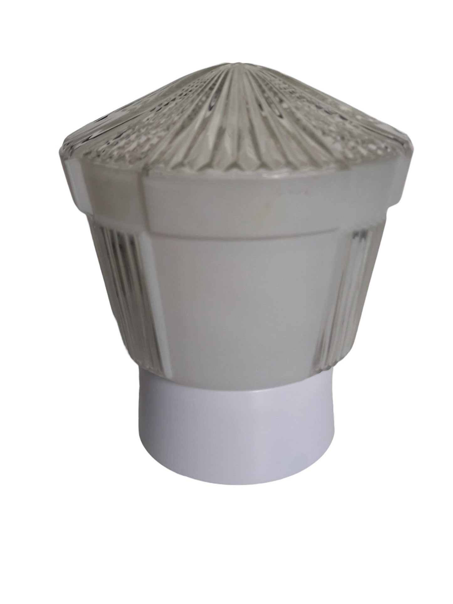 Art Deco light greige and transp soft Glass Ceiling Lamp - Thabur, Niko Fixture, dutch amsterdam design
