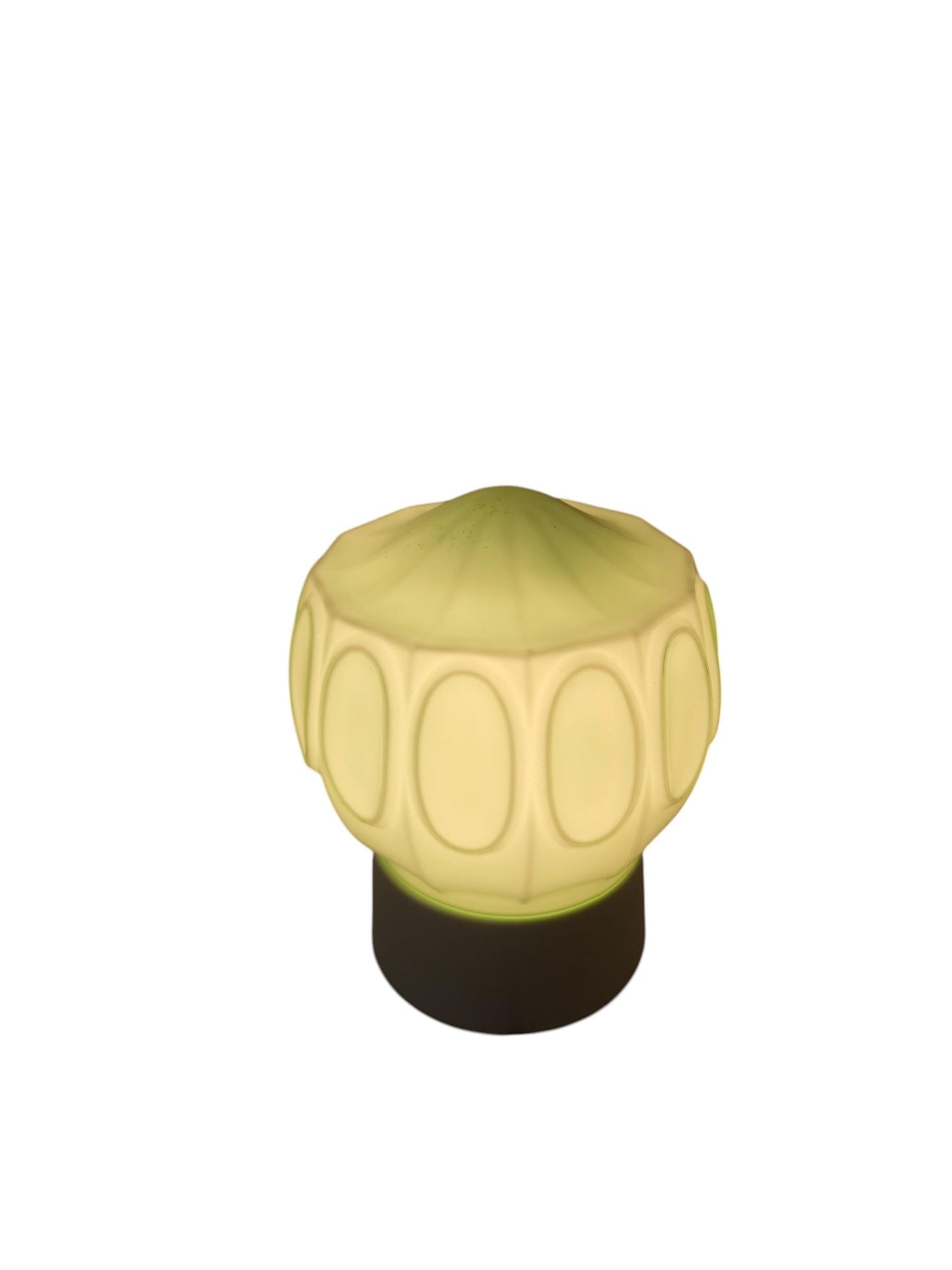 Art Deco light pastel green soft Glass Ceiling Lamp - Thabur, Niko Fixture, dutch amsterdam design