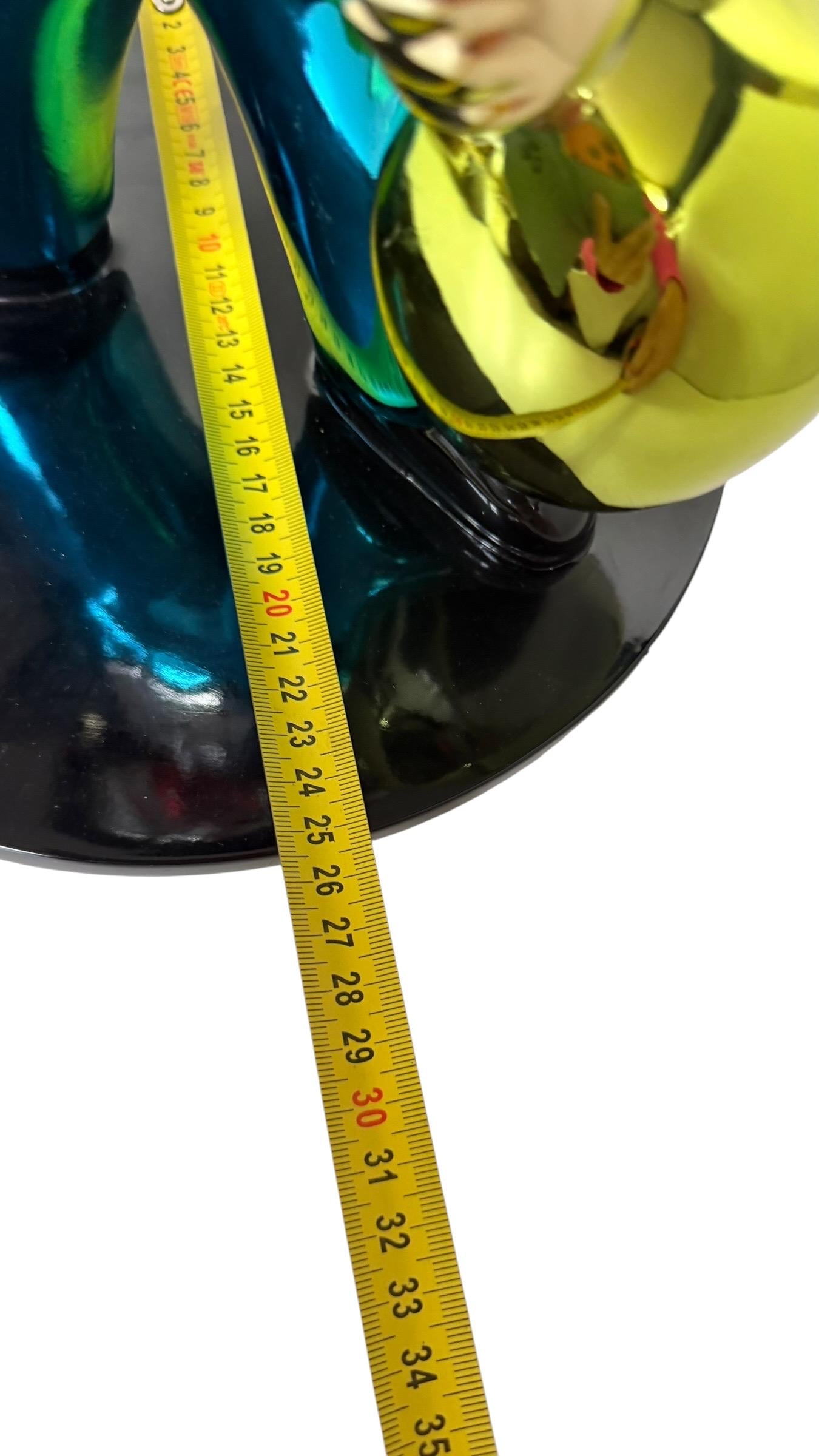 16.3’’ XL Diederik van Apple - mr monopoly - trust in gold - large pop art sculpture. Dutch designer, iconic conversation piece