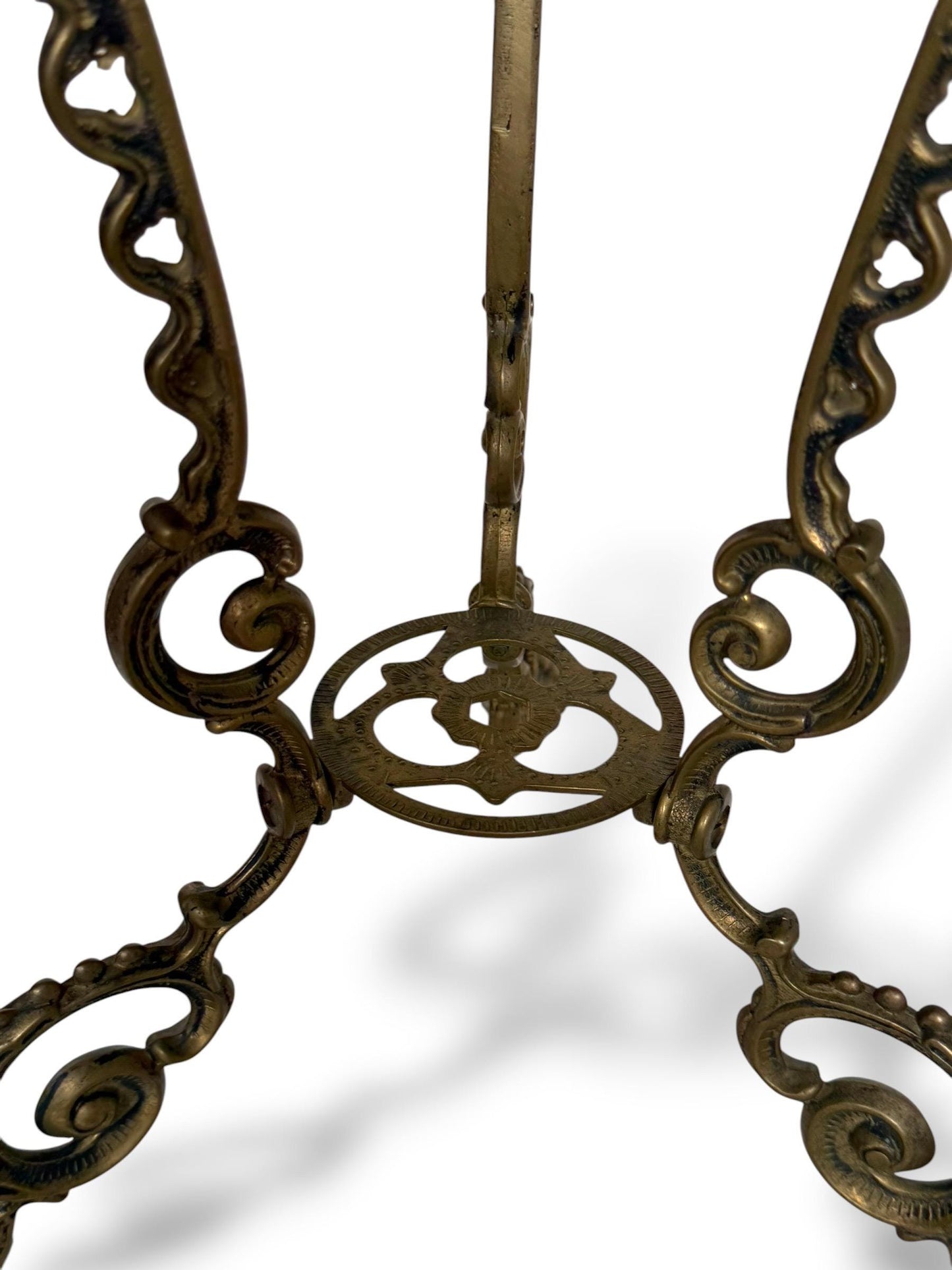 Sidetable, French Art Nouveau ornate Brass Plant Stand / Gueridon, circa 1900-1920