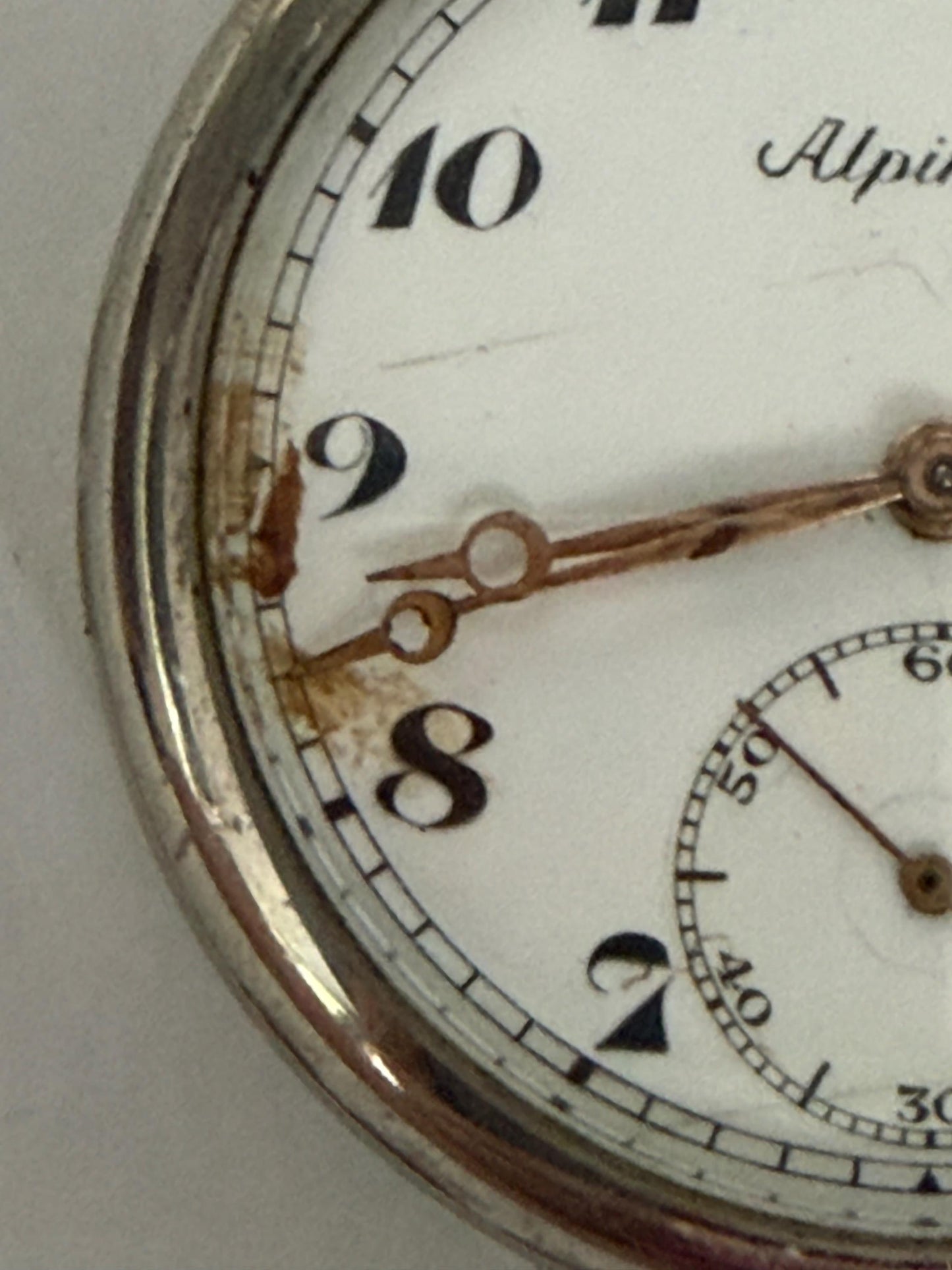 Alpina c zakhorloge, antique pocket watch in case