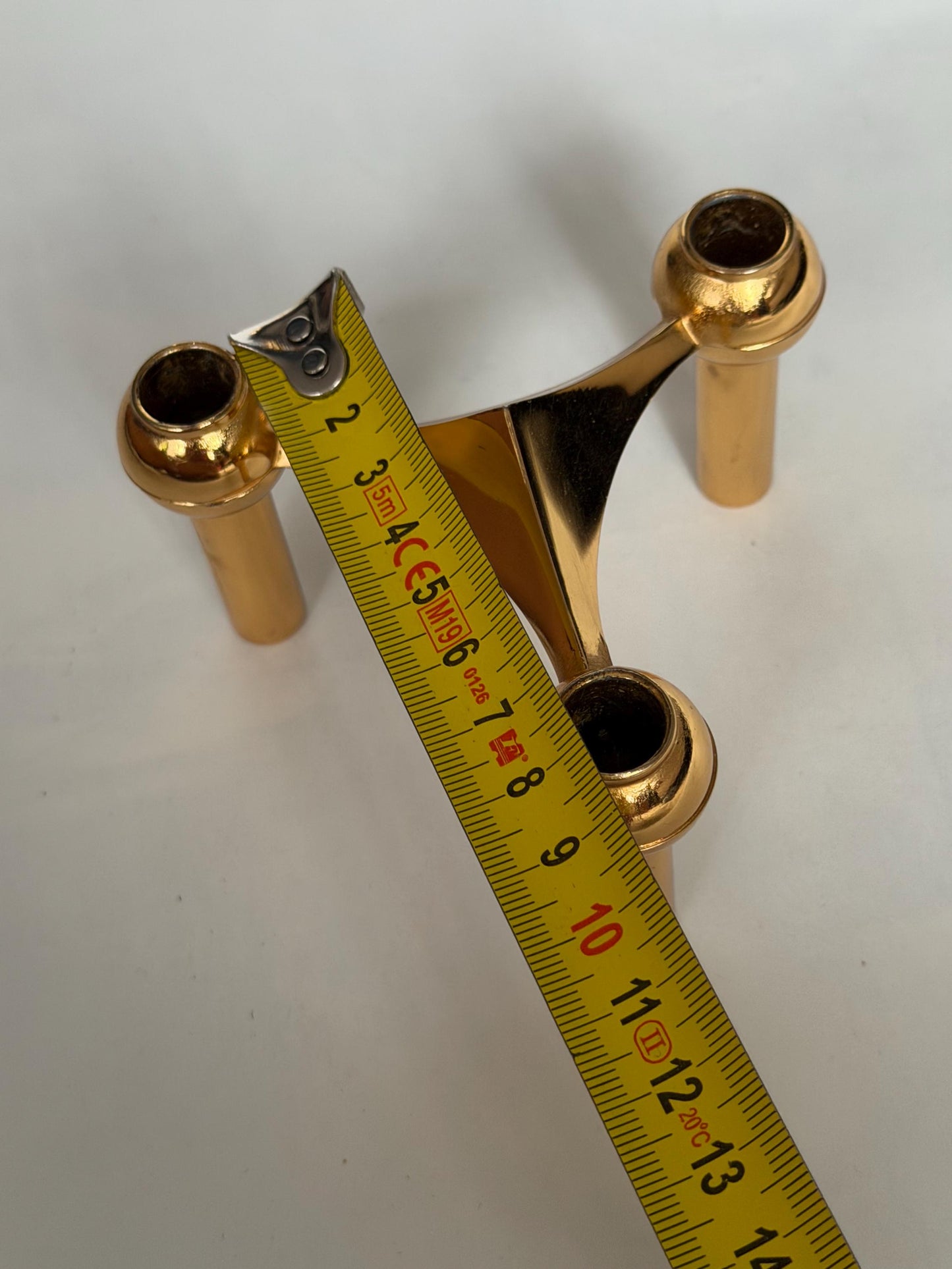 Vintage Modernist Three-Light Candle Holder