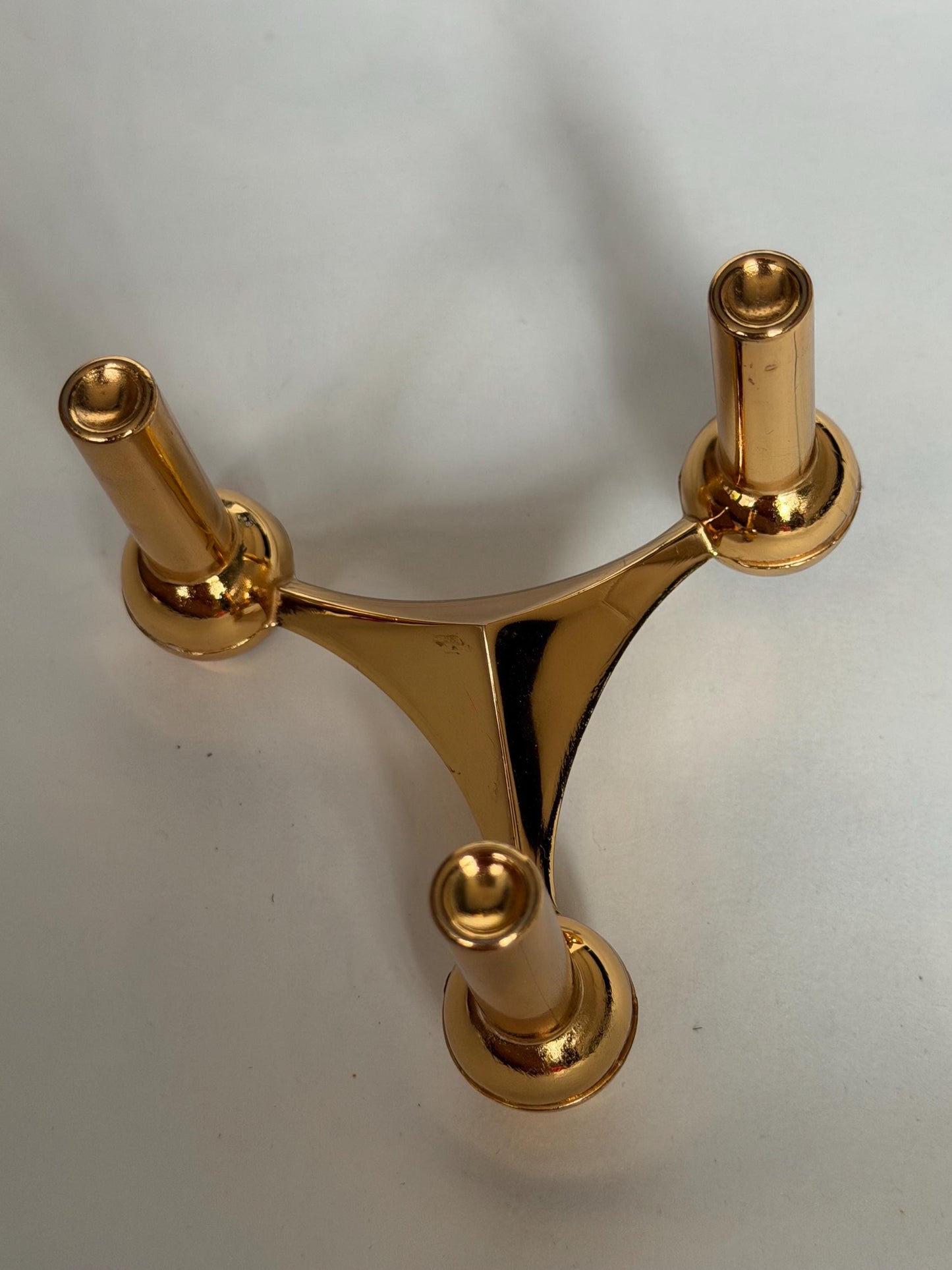 Vintage Modernist Three-Light Candle Holder