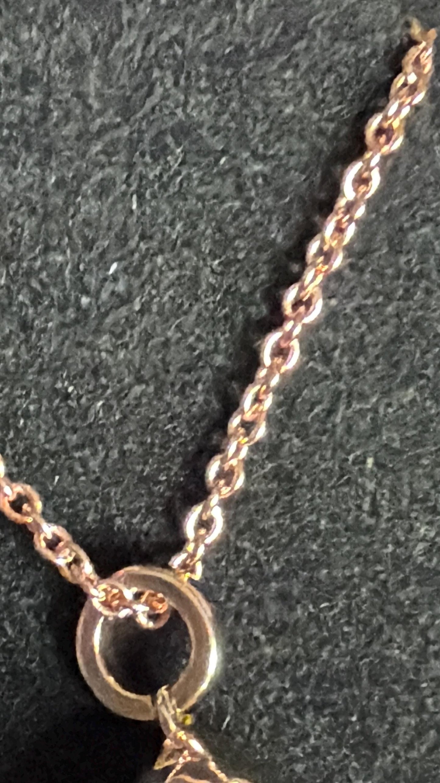 FABERGE Sterling Silver Rose Gold Charm necklace with onyx black pendant, Fabergé
