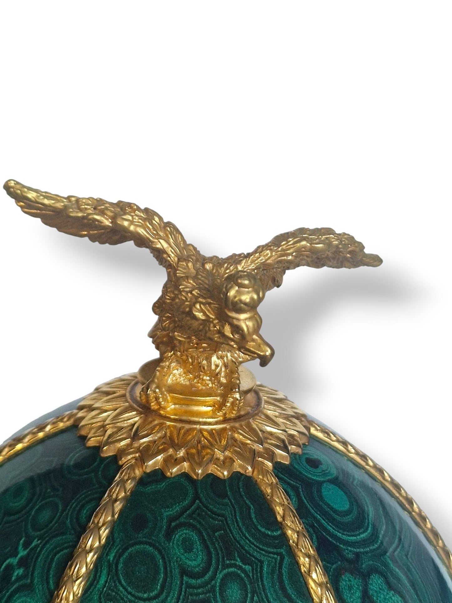 Faberge Egg, Imperial Collection liquer Decanter Set - Gold & Crystal, Limited Edition Fabergé emerald green