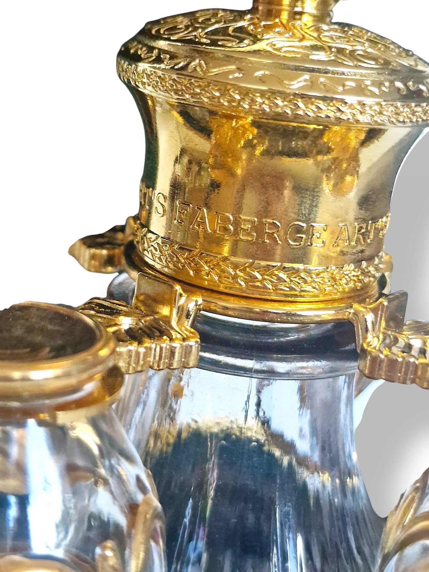 Faberge Egg, Imperial Collection liquer Decanter Set - Gold & Crystal, Limited Edition Fabergé emerald green