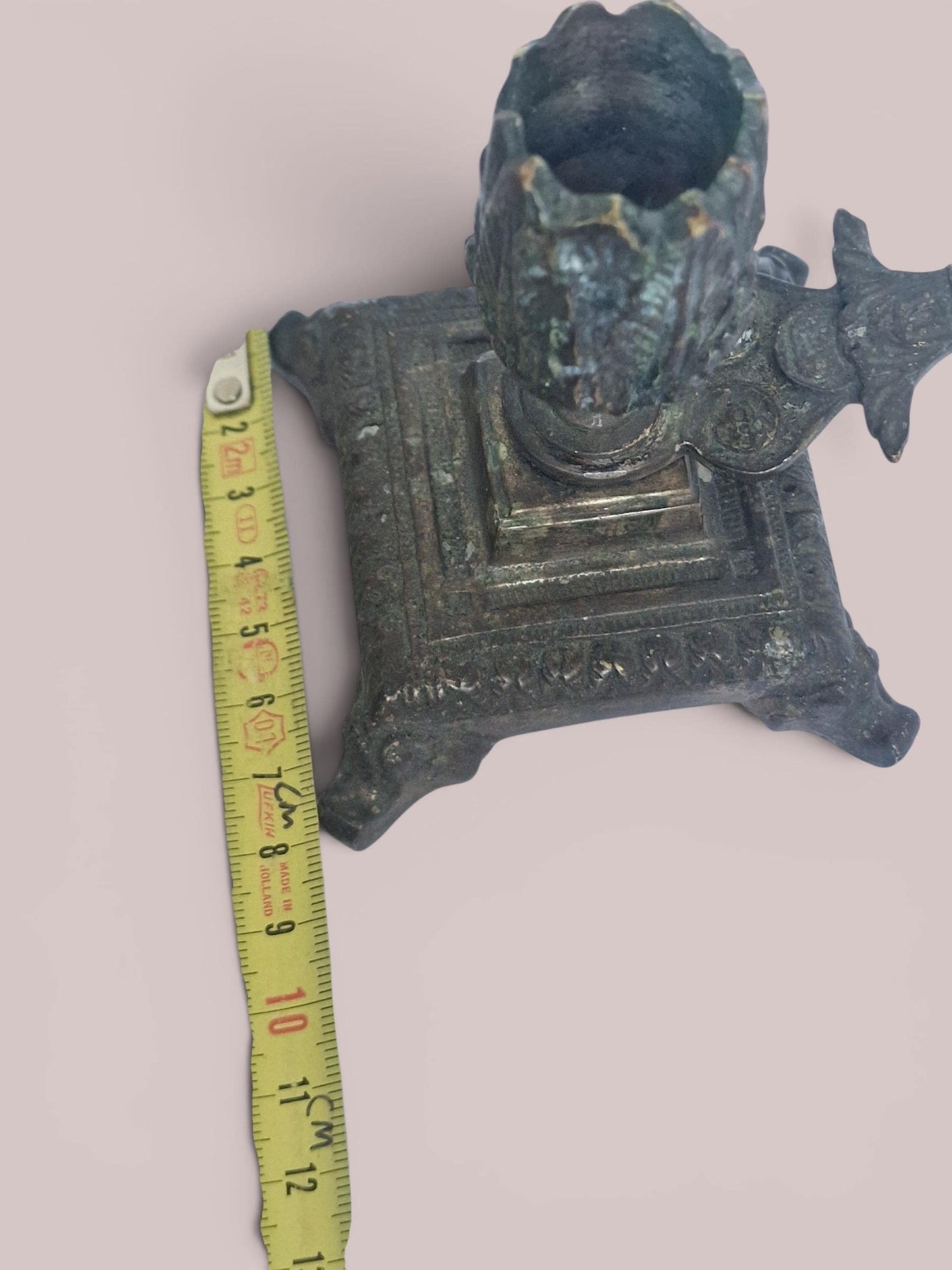 Antique Candlestick Blaker, scrooge candleholder hand candle vintage brocante