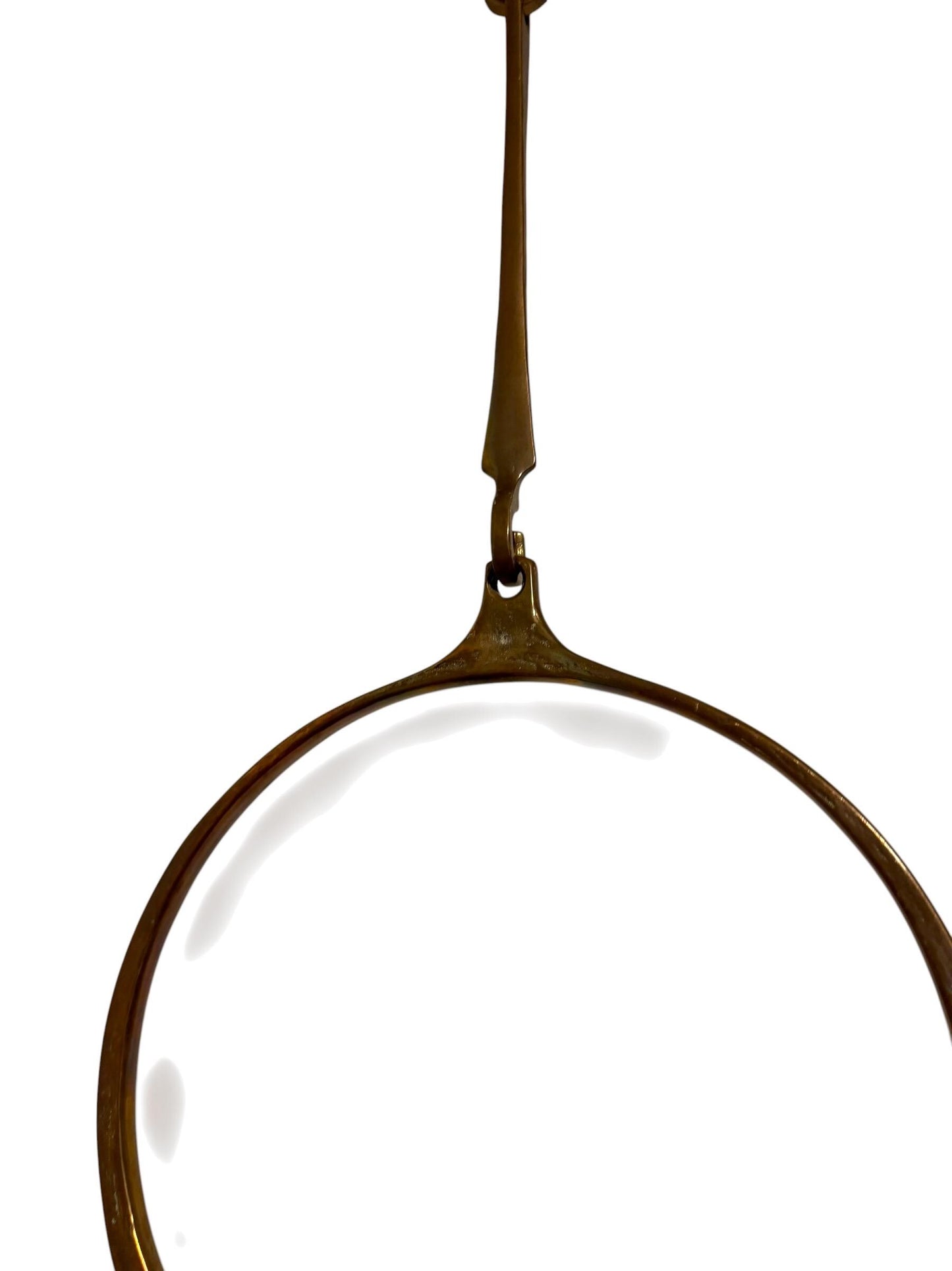 Harjes Metallkunst Bronze Hanging Candle Holder Brutalist Mid Century Germany designer ceiling light adjustable designer