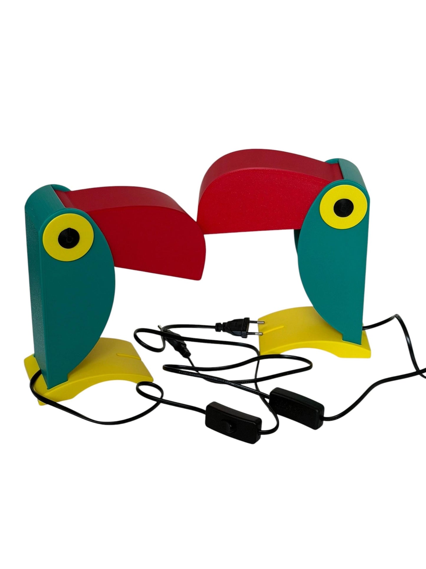 Toucan Desk Lamps, Italy, set 2 Memphis tablelamp designer bird desklamp tucan toekan table lamp bedside design child room playing nursery