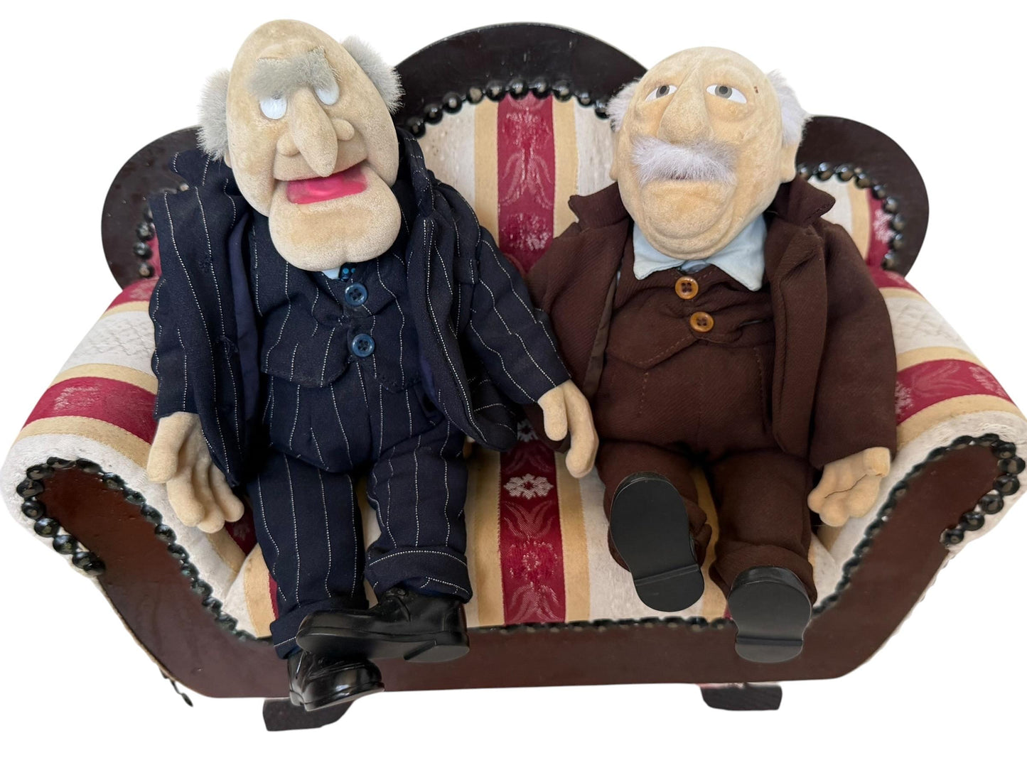 Waldorf and Statler Muppets on a Couch, Retired Collector's once in a lifetime Item! He he he he