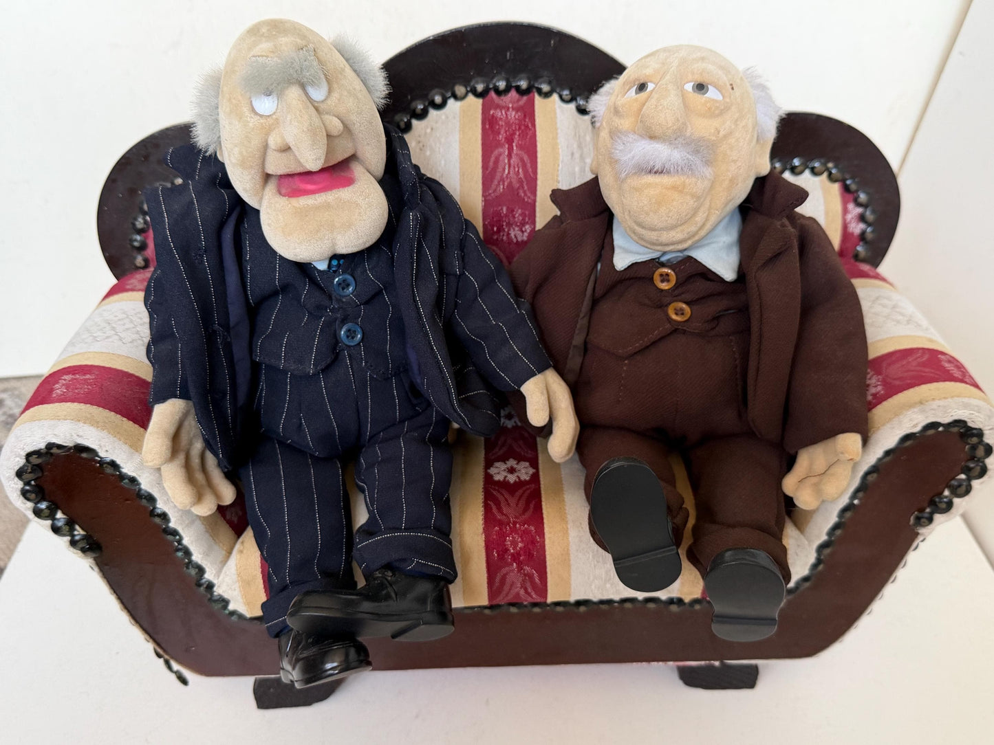 Waldorf and Statler Muppets on a Couch, Retired Collector's once in a lifetime Item! He he he he