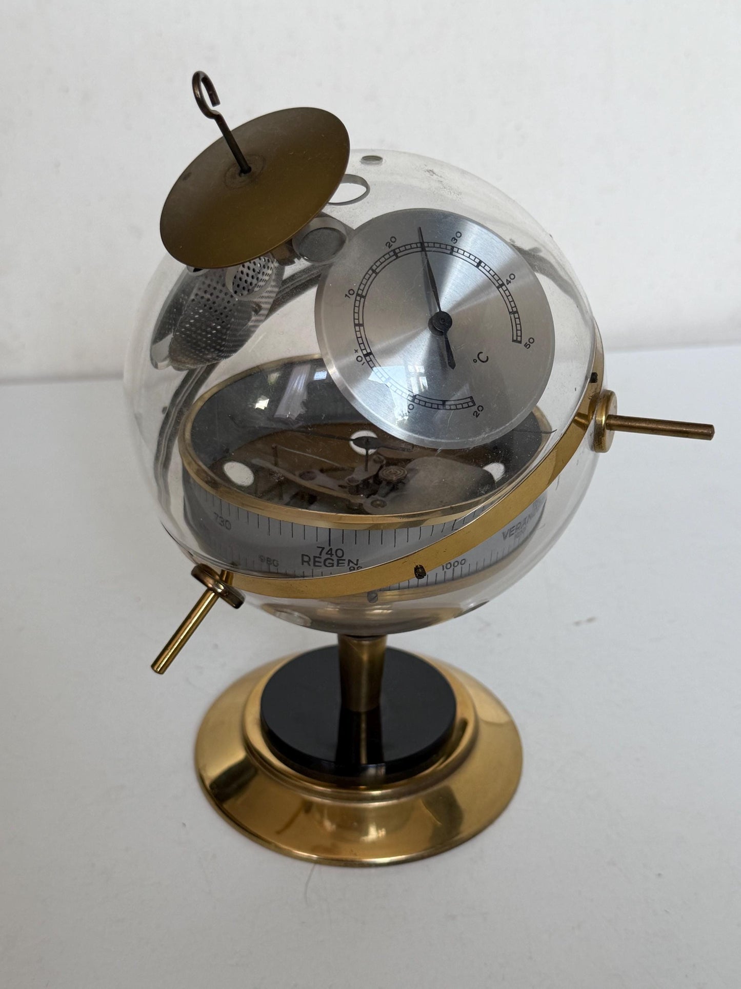 Weather station SPACE AGE SPUTNIK Mid Century German modernism 1950s design Barometer Thermometer Hygrometer design weatherstation