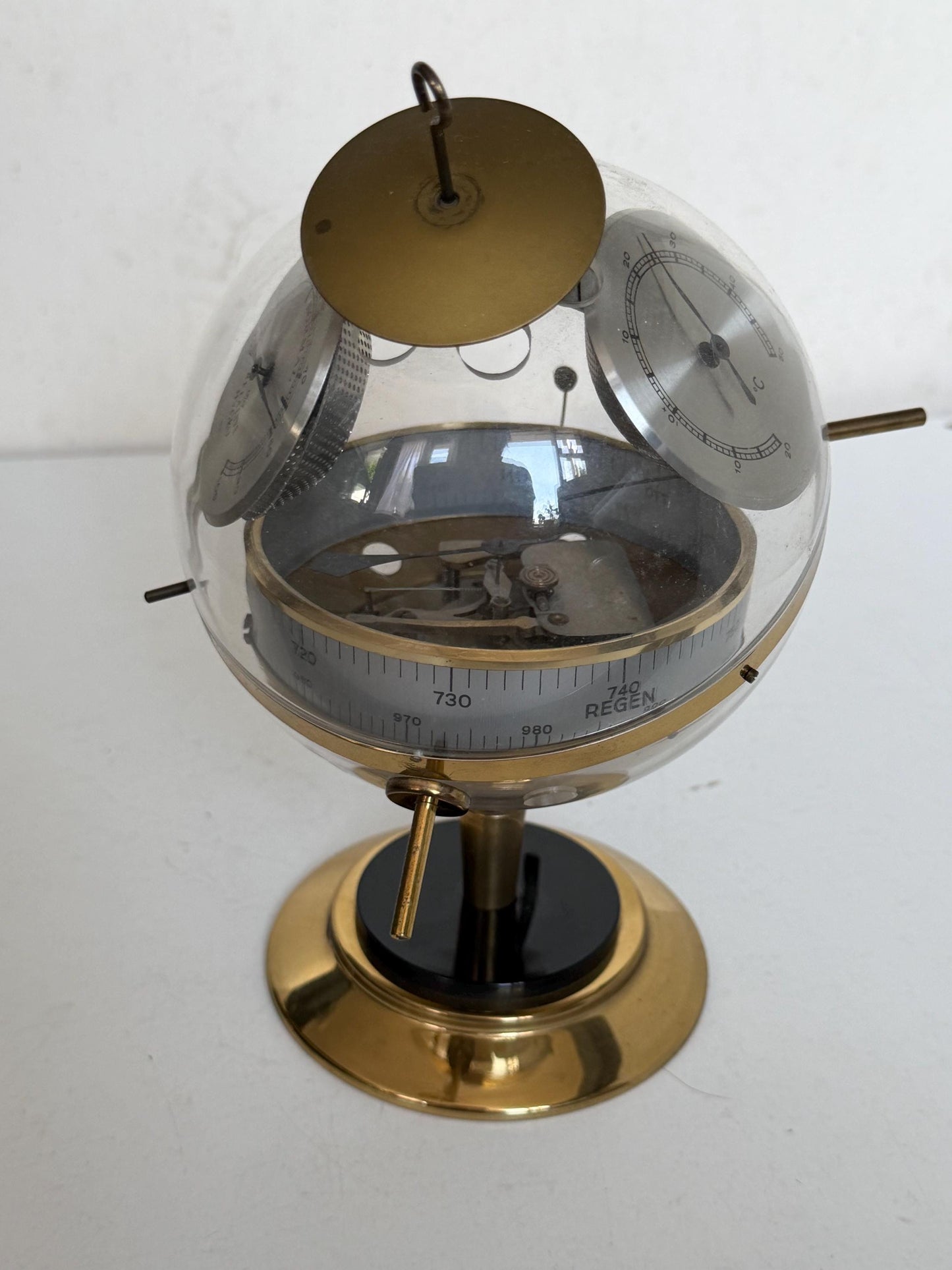 Weather station SPACE AGE SPUTNIK Mid Century German modernism 1950s design Barometer Thermometer Hygrometer design weatherstation