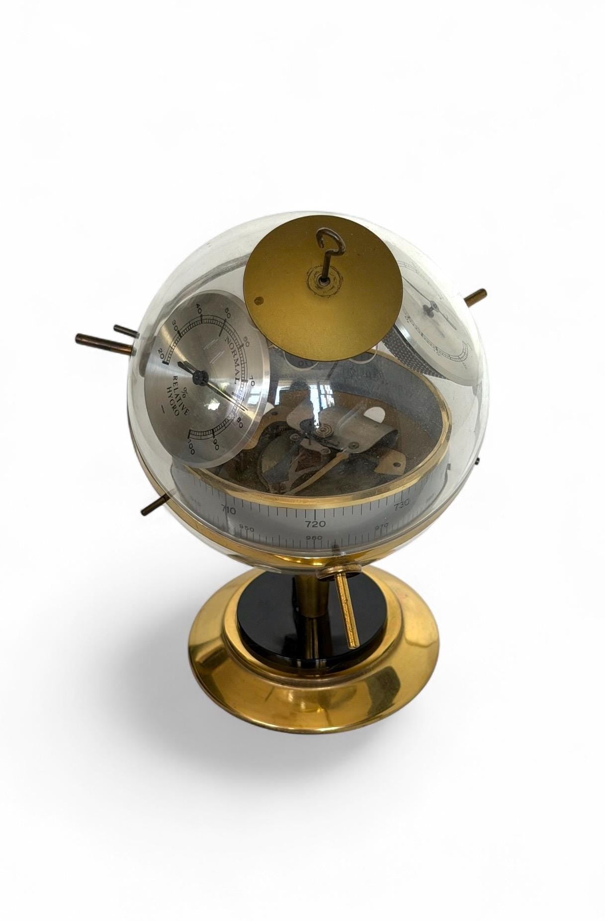 Weather station SPACE AGE SPUTNIK Mid Century German modernism 1950s design Barometer Thermometer Hygrometer design weatherstation