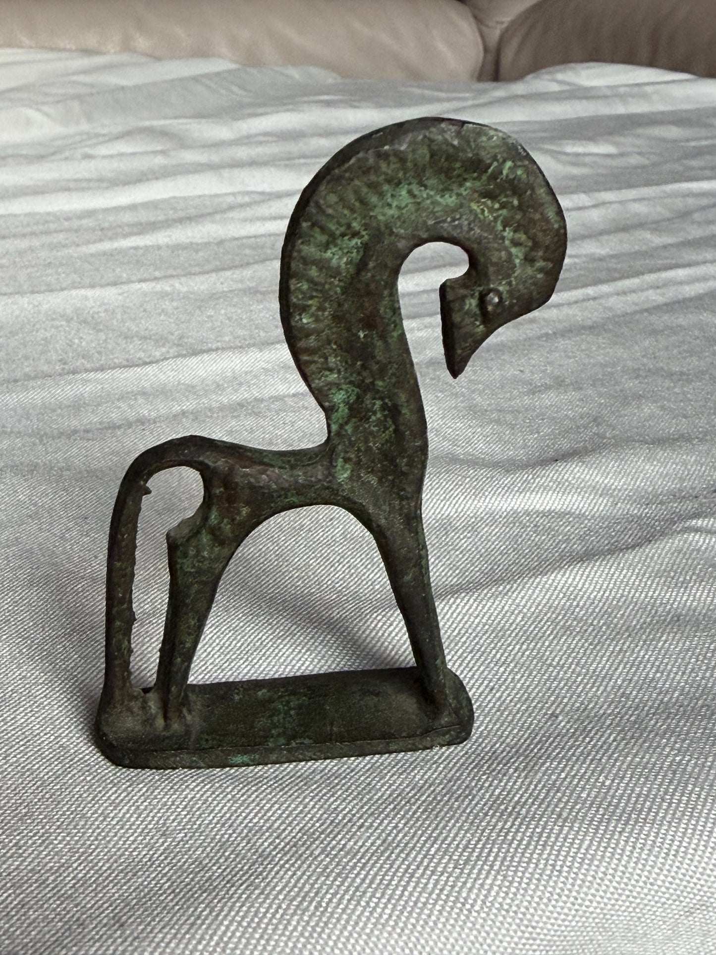 Vintage Bronze horse antique Figurine Stylised Animal Sculpture,  find wunderkammer
