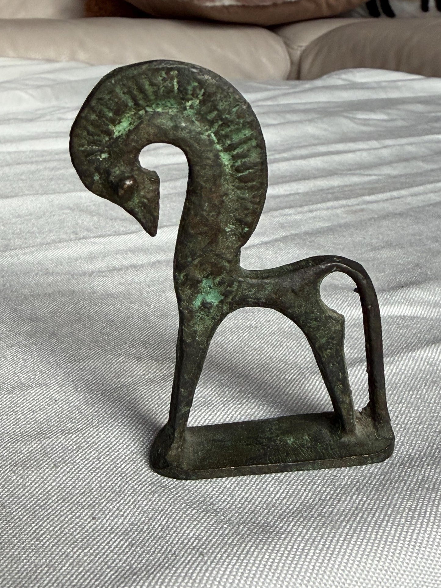 Vintage Bronze horse antique Figurine Stylised Animal Sculpture,  find wunderkammer