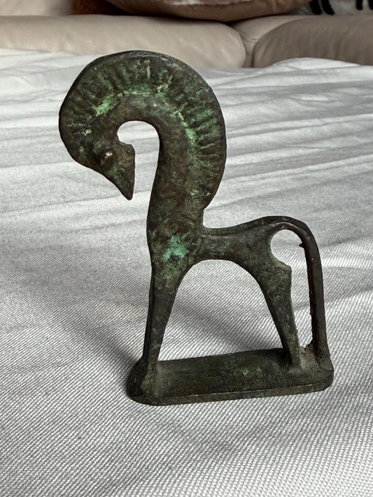 Vintage Bronze horse antique Figurine Stylised Animal Sculpture,  find wunderkammer