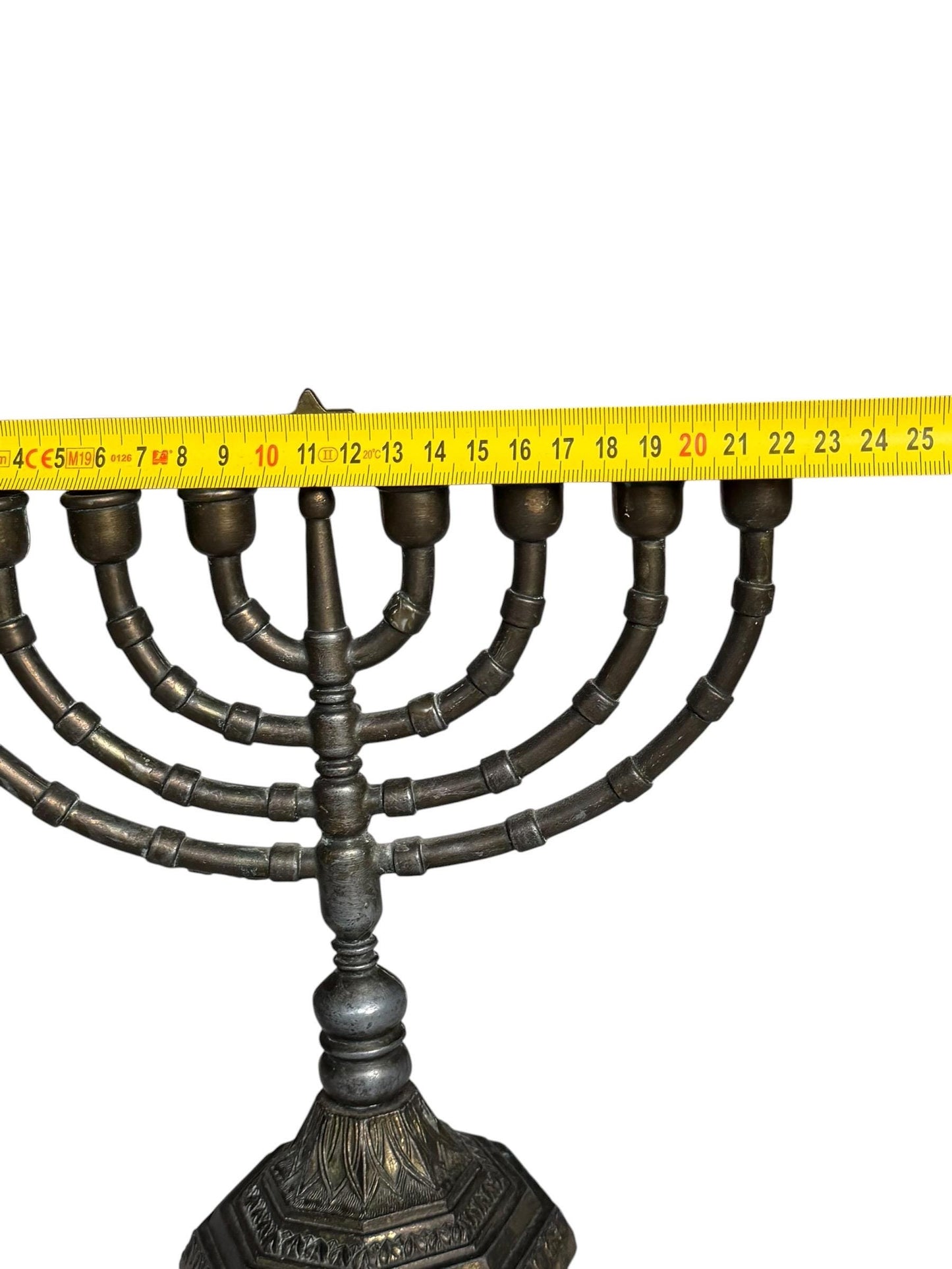 Hanukkah Menorah,  Jewish Candlestick, vintage copper brass antique