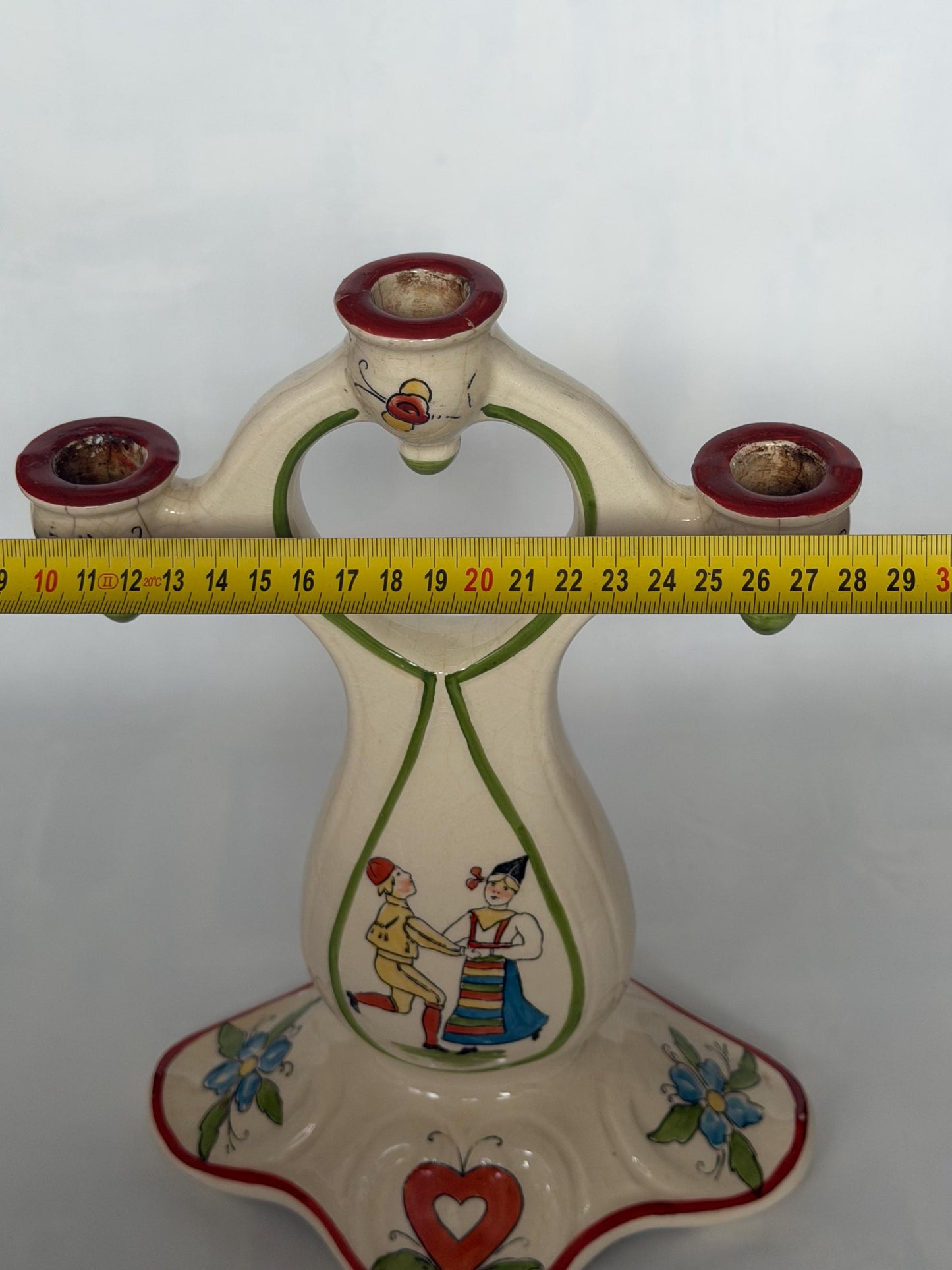 rorstrand xl  antique candle holder, Hilma Persson-Hjelm , daldansen, ca 1900, sweden tableware