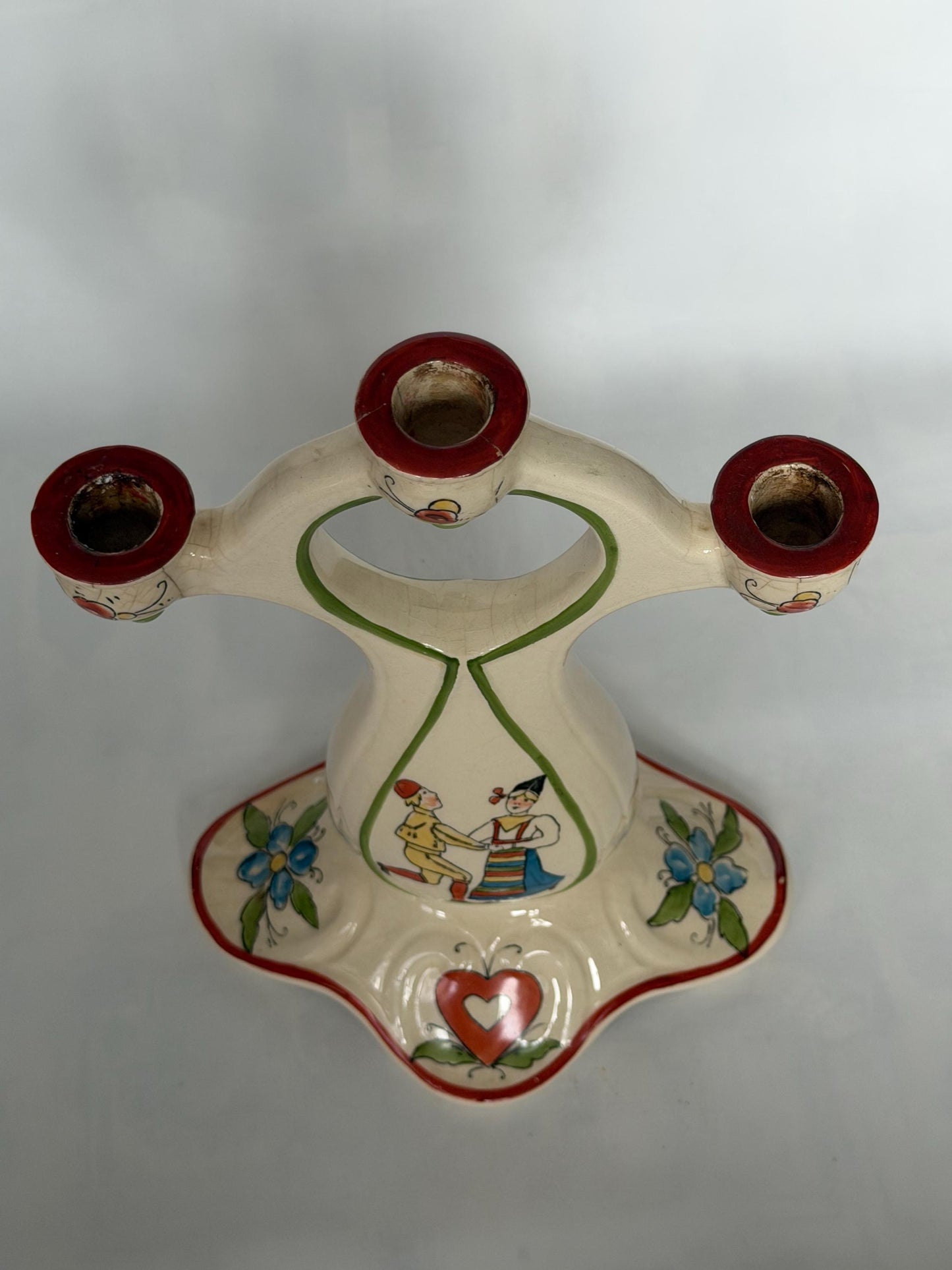 rorstrand xl  antique candle holder, Hilma Persson-Hjelm , daldansen, ca 1900, sweden tableware