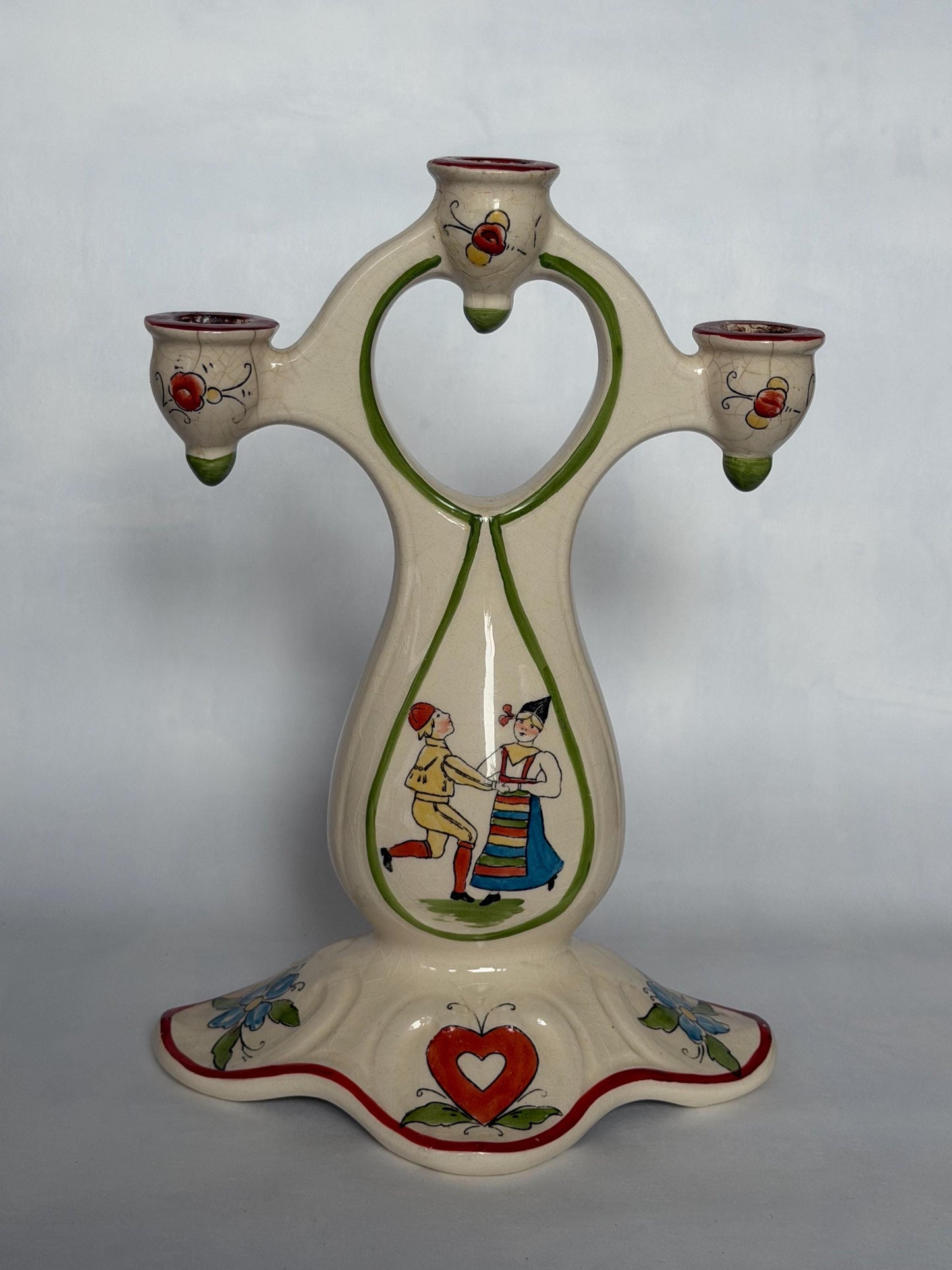 rorstrand xl  antique candle holder, Hilma Persson-Hjelm , daldansen, ca 1900, sweden tableware