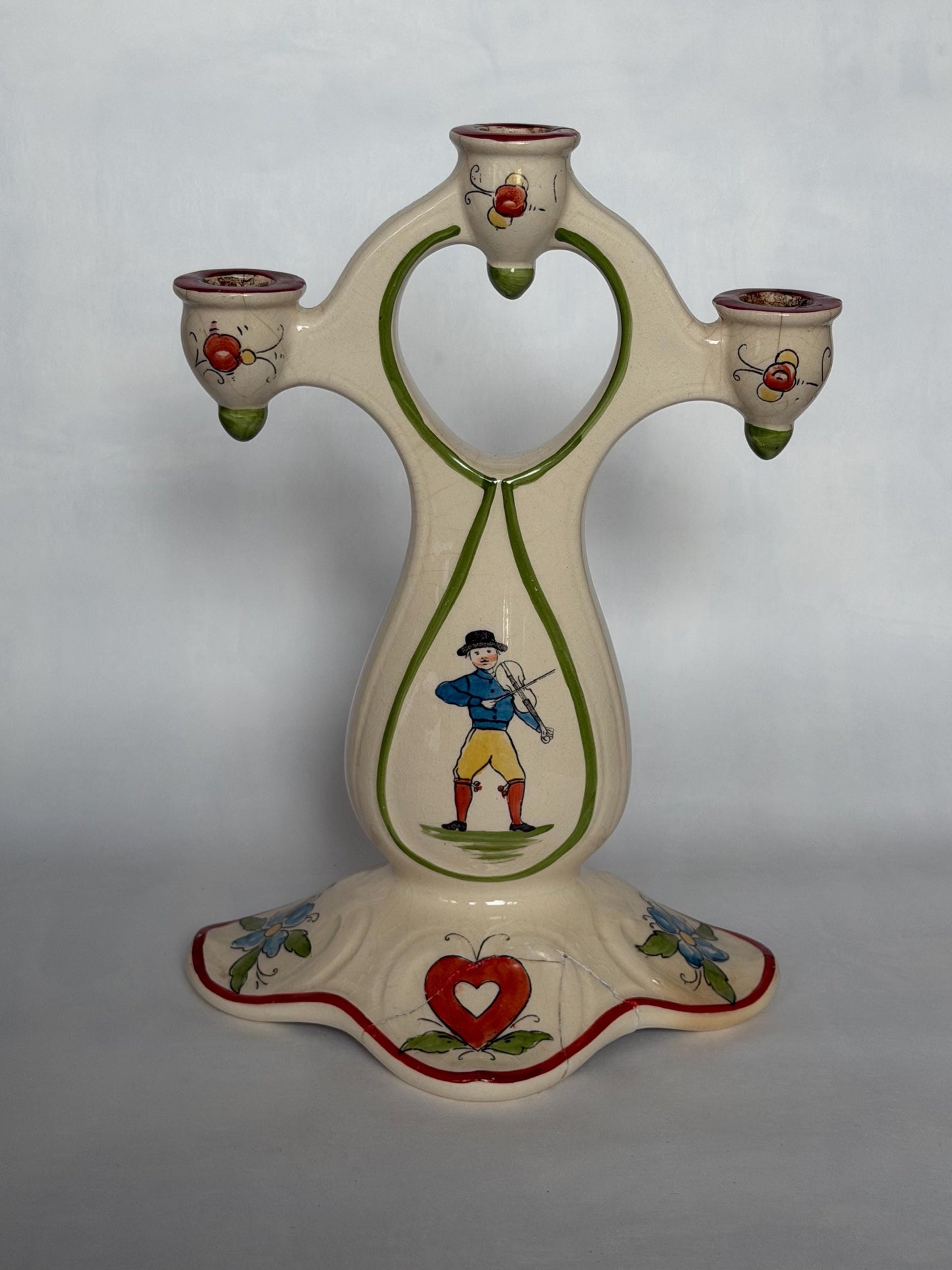 rorstrand xl  antique candle holder, Hilma Persson-Hjelm , daldansen, ca 1900, sweden tableware