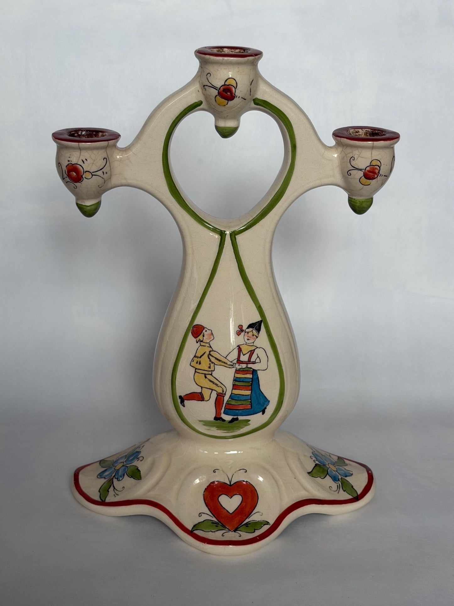 rorstrand xl  antique candle holder, Hilma Persson-Hjelm , daldansen, ca 1900, sweden tableware