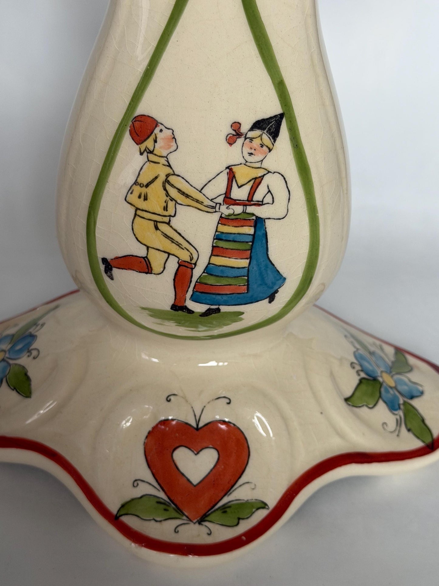 rorstrand xl  antique candle holder, Hilma Persson-Hjelm , daldansen, ca 1900, sweden tableware