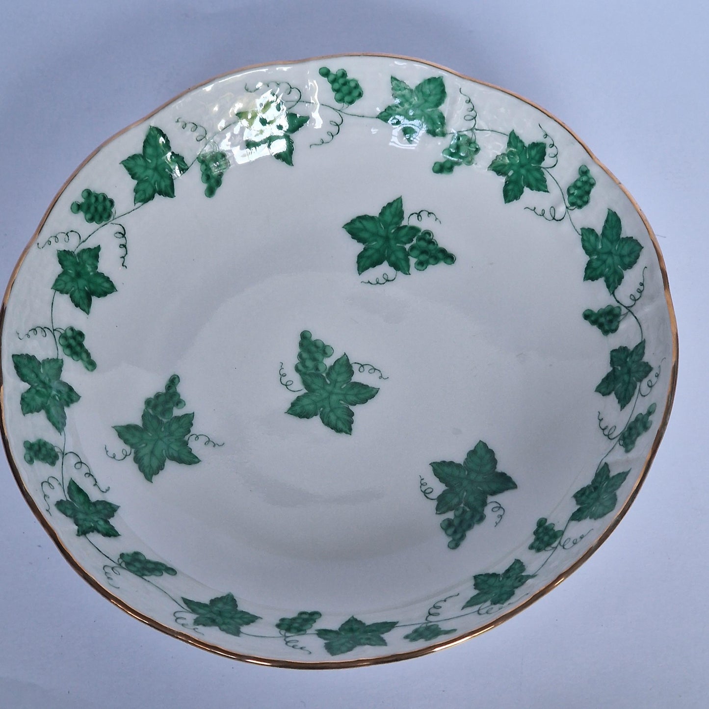 Herend Hungary chocolat presentation dessert coffee dish plus cup saucer Apponyi green Floral Design