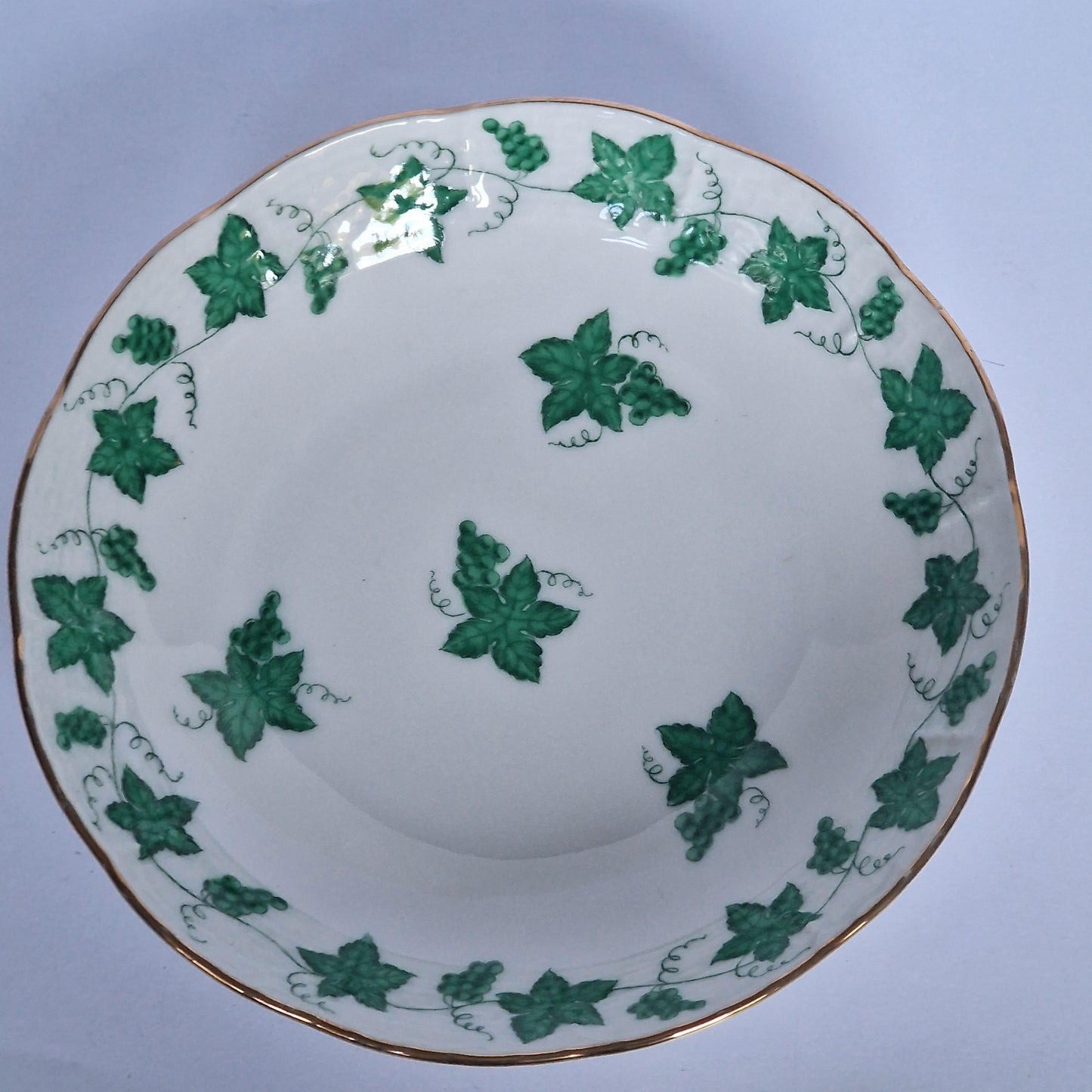 Herend Hungary chocolat presentation dessert coffee dish plus cup saucer Apponyi green Floral Design