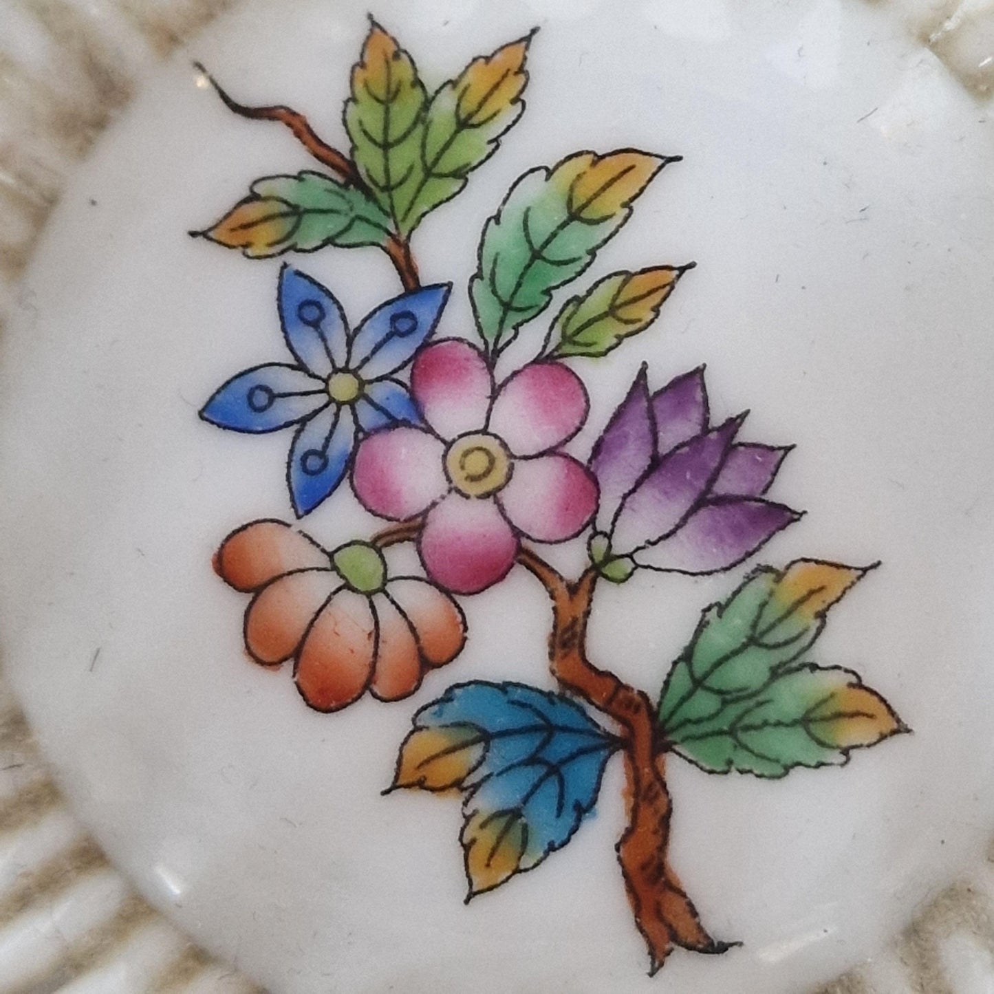 Herend Hungary Openwork Basket