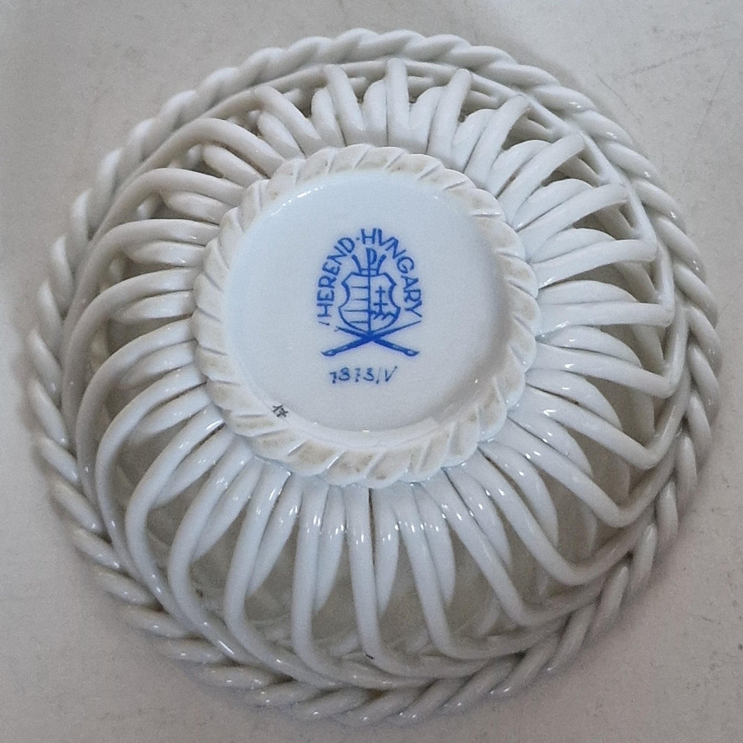 Herend Hungary Openwork Basket