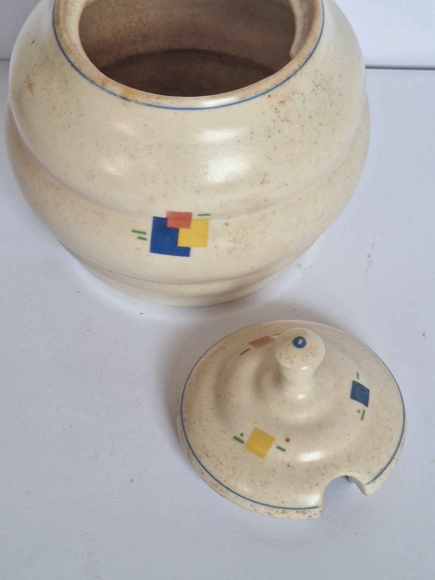 Dutch plateel mondriaan jar antique 1910s