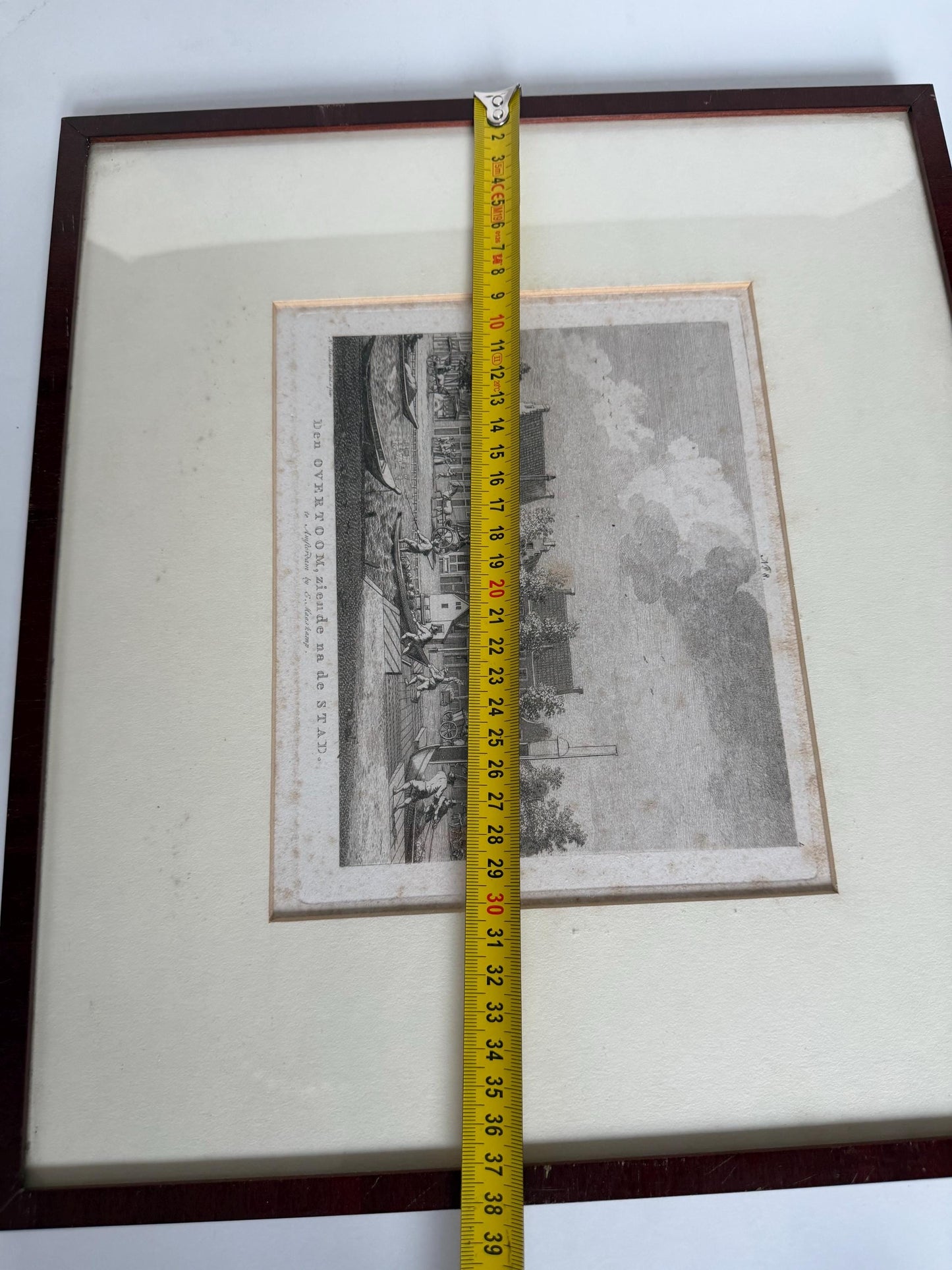 Antique Dutch Engraving – “Den Overtoom, ziende na de Stad” – Amsterdam View