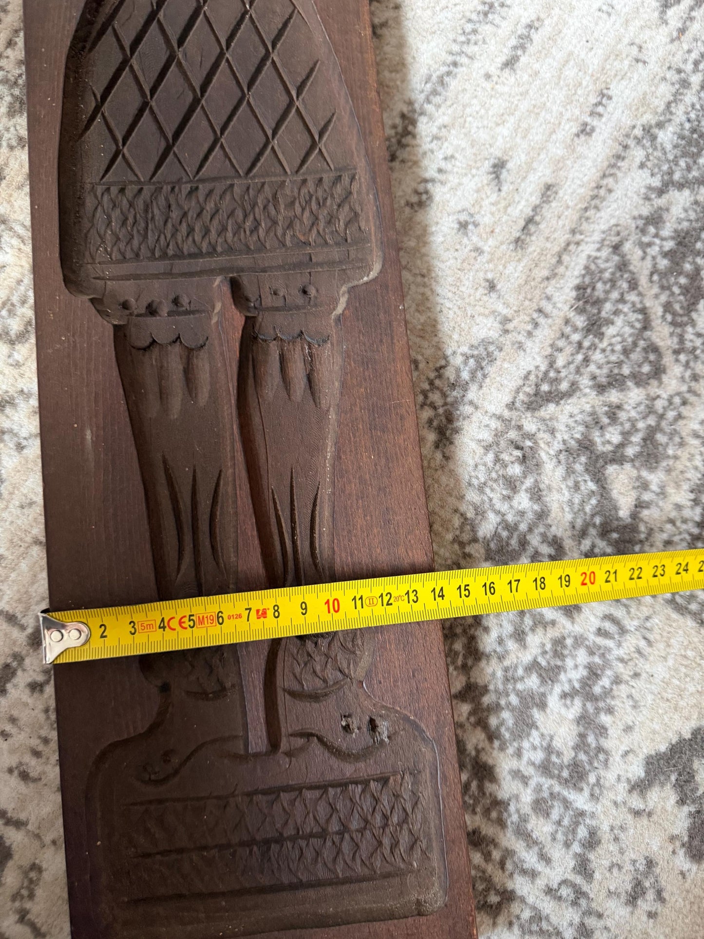 Speculaasplank, x Large Antique Dutch Wooden Speculaas Mold – Folk Art Cookie Board – Woman in Traditional Costume – Hand Carved Baking Mold