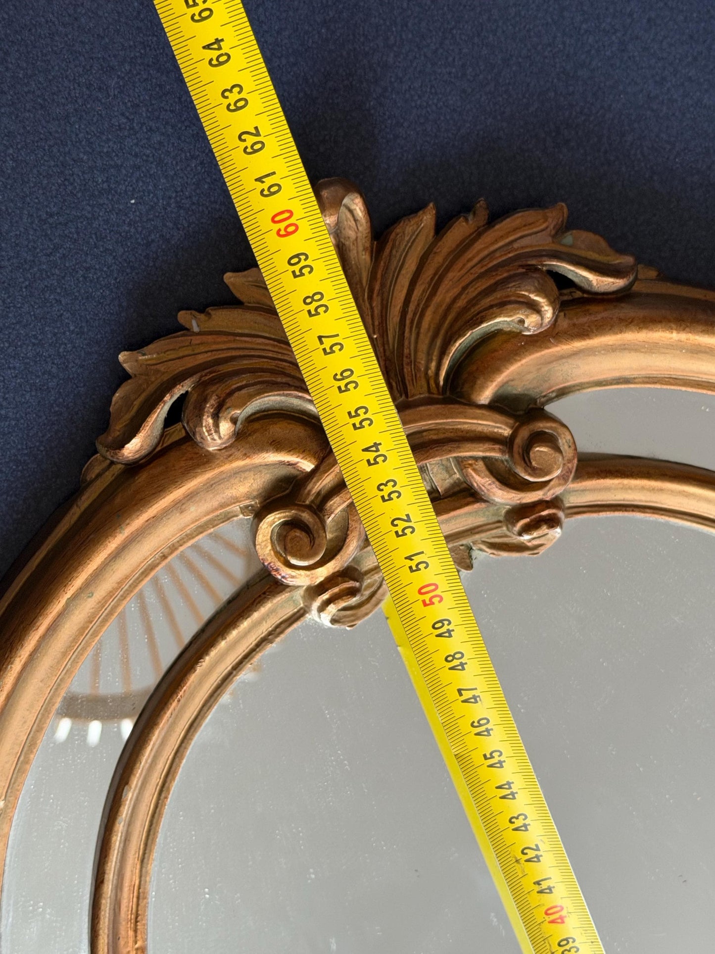 Hollywood regency mirror in rococo style, 1980s, Italy